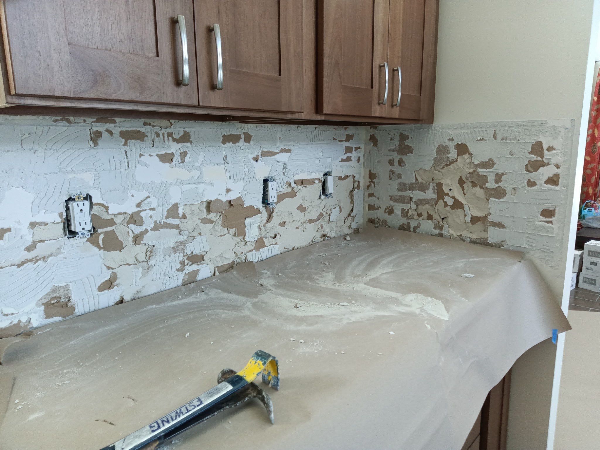 Backsplash Fix From Previous Install by Axtra Hand