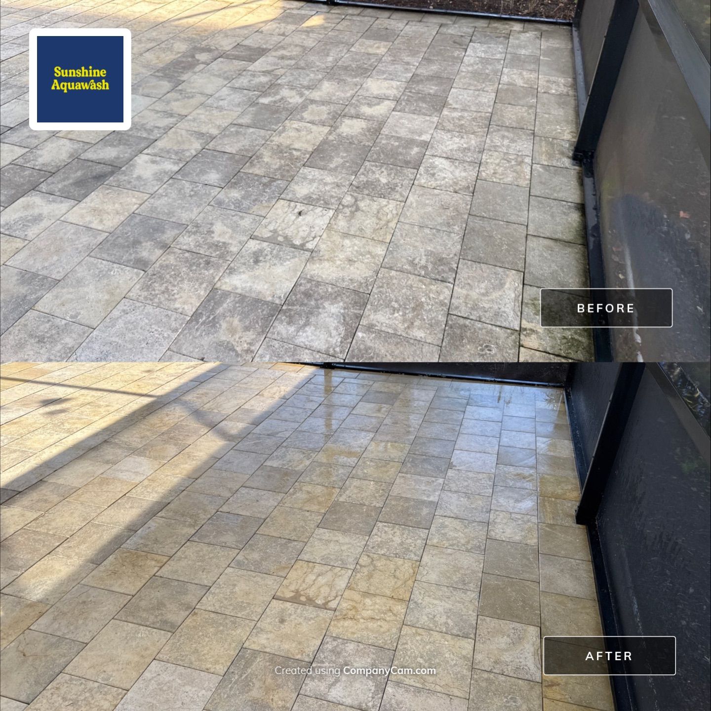 Paver Pool Deck & Screen Enclosure Cleaning | River Wilderness, Parrish FL by Sunshine AquaWash
