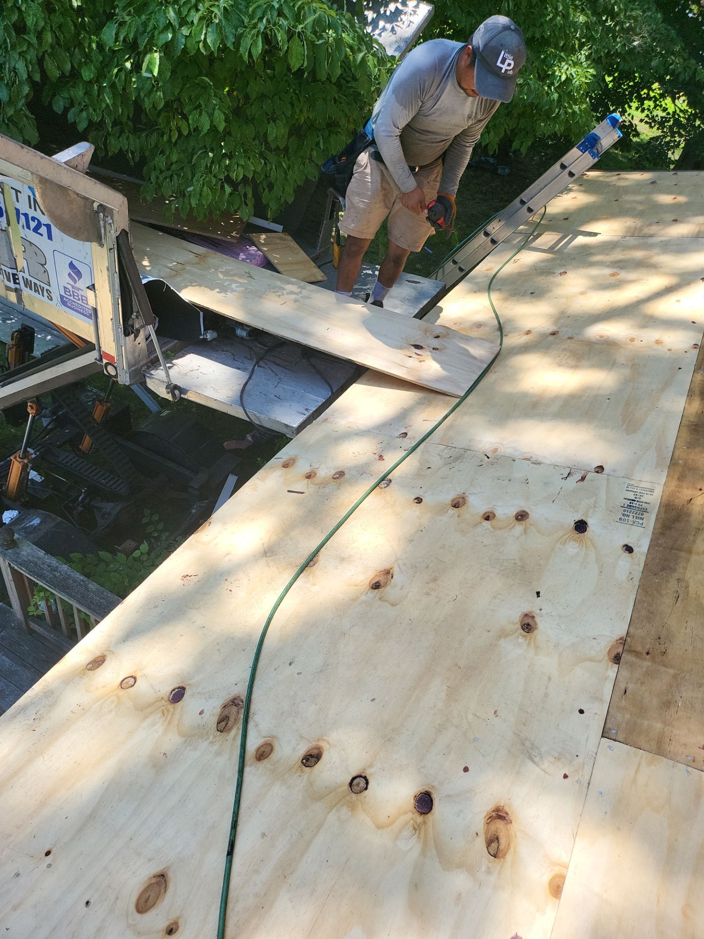Residential Roofing Installation using Owens Corning Duration Sand Castle by A Plus Exterior