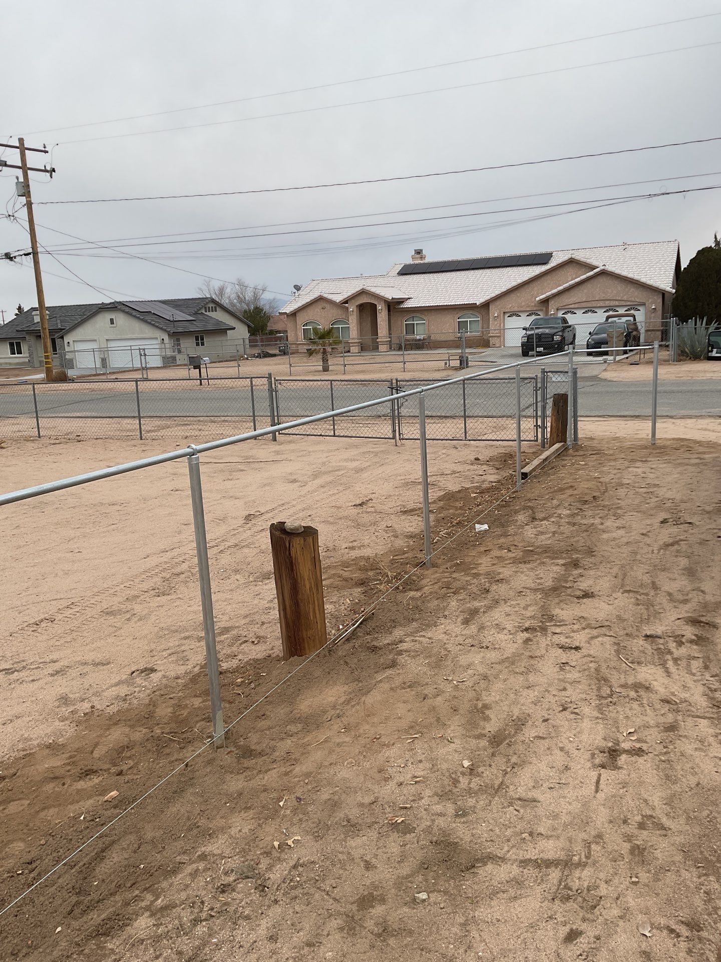 Fence Installation using chain -link by Fence Guys Inc. 