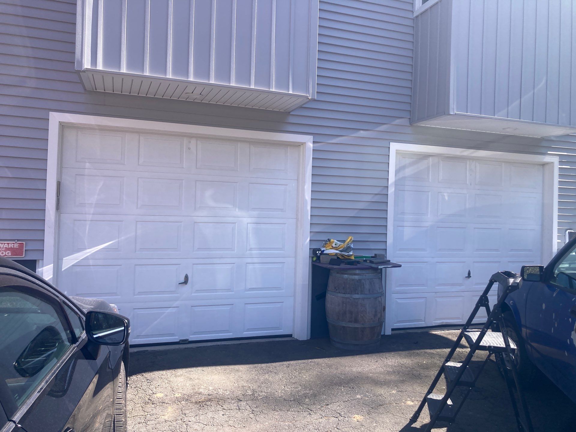Garage Door Installation using Amarr Designer Choice door by DiGiorgi Roofing and Siding Inc