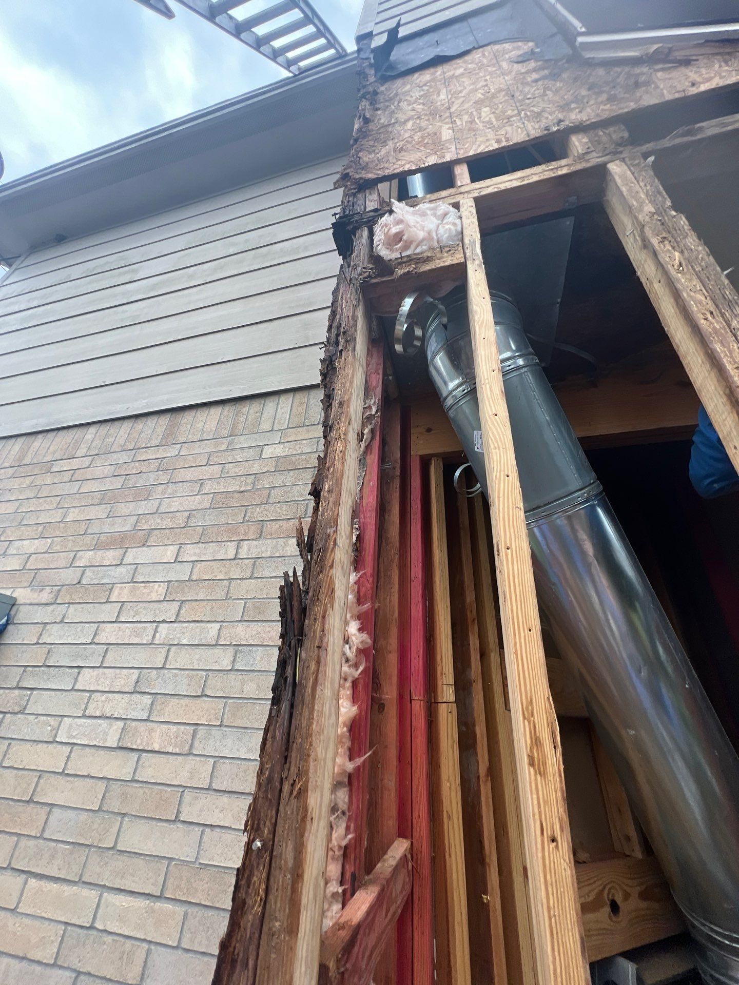 Chimney looks good but its BAD! by Bayfront Roofing and Construction