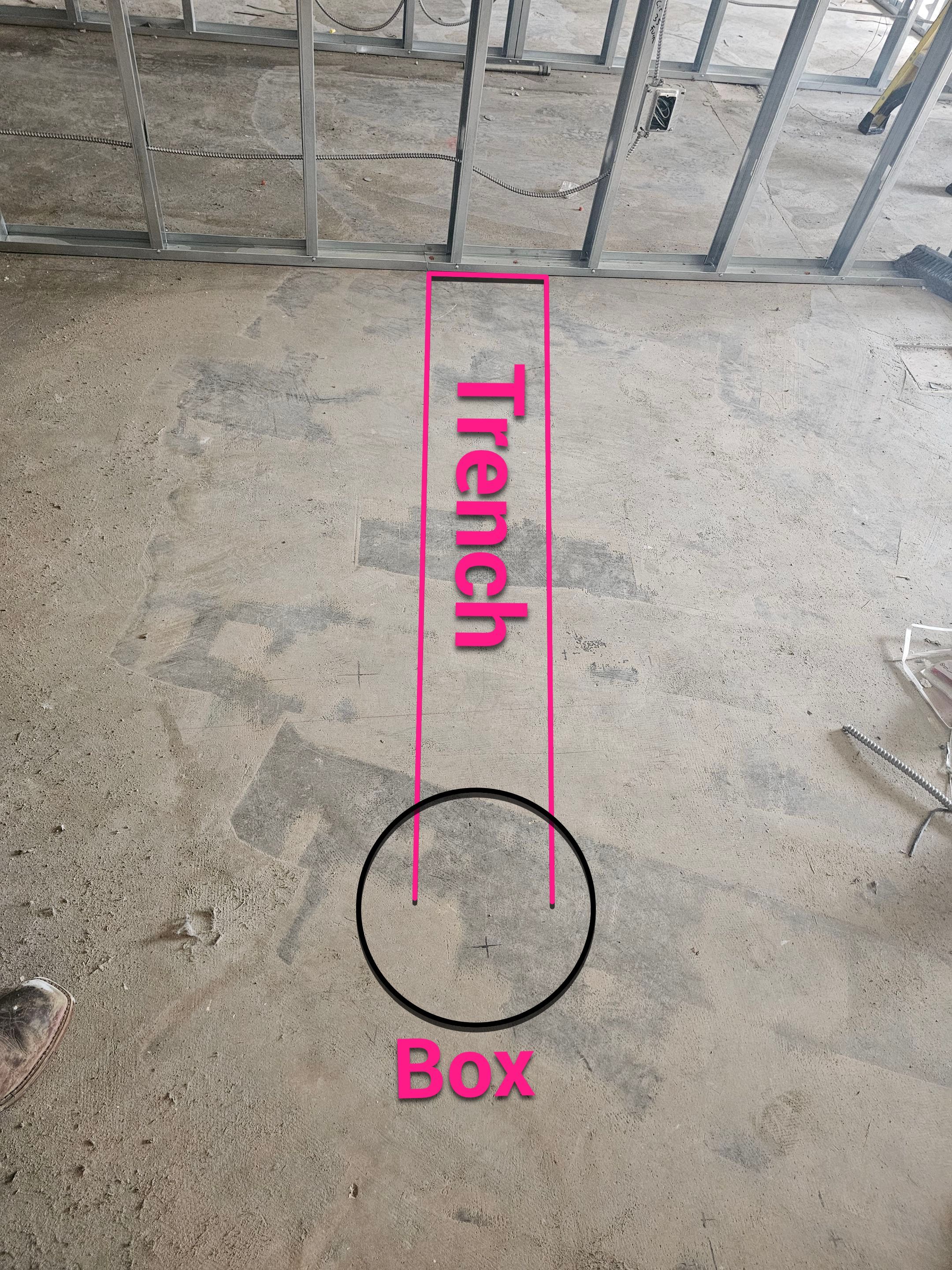 Floor Box and Trench - Saw Cutting by Alsip Locating Service, LLC