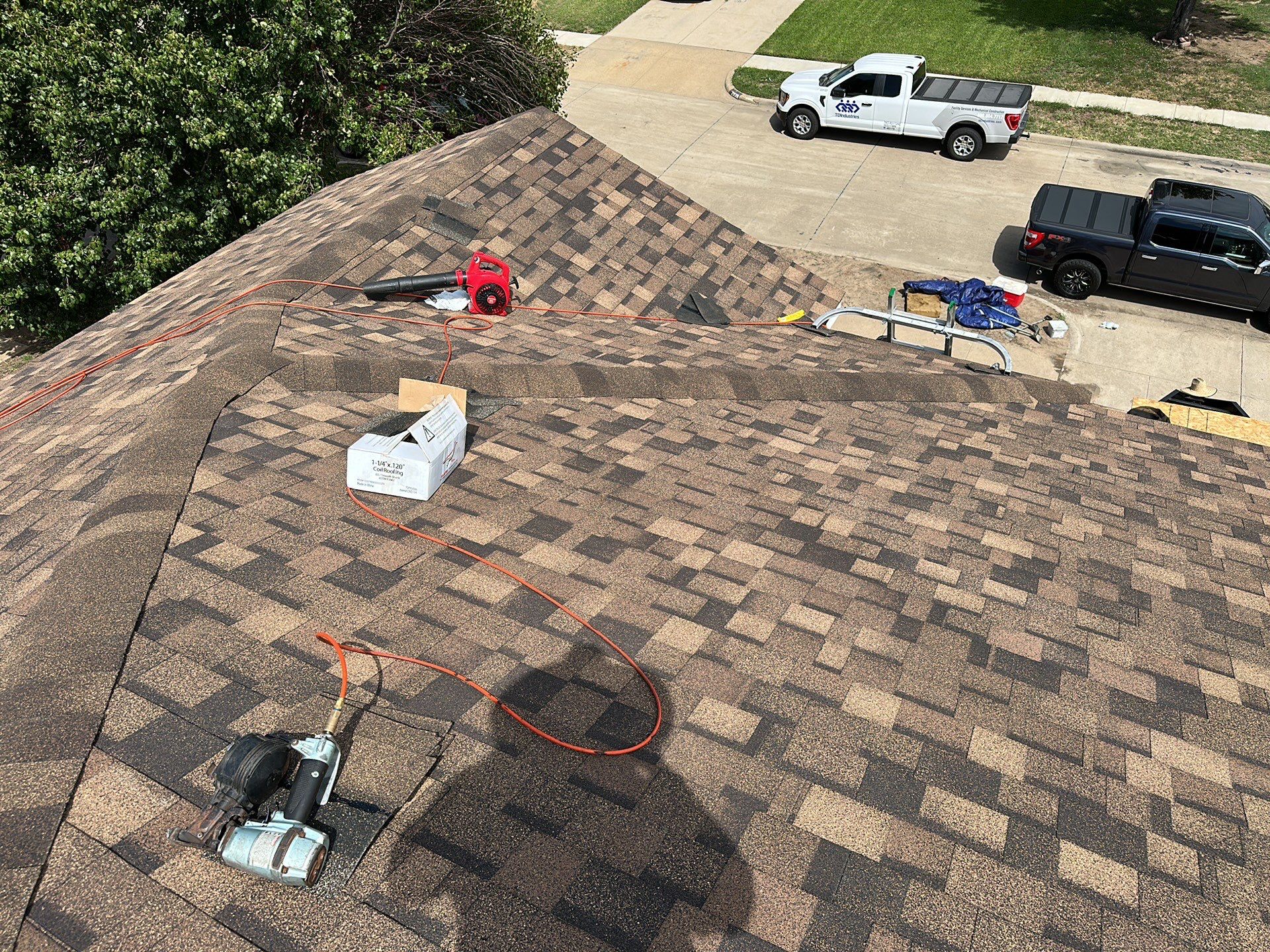Full Roof Replacement, Chimney Rebuild and Interior Damage Replacement by First United Roofing & Construction
