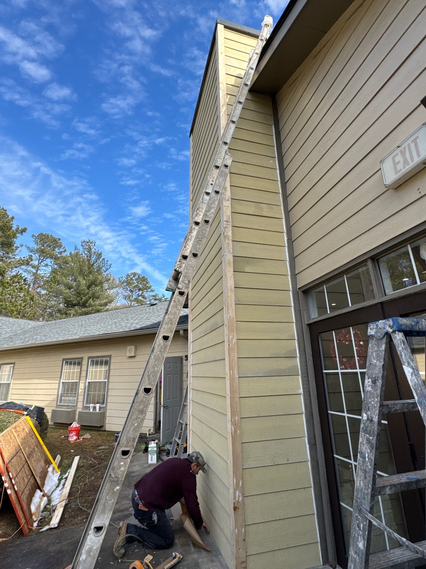 Chimney Siding Replacement & Restoration by PGP Surface Solutions, LLC
