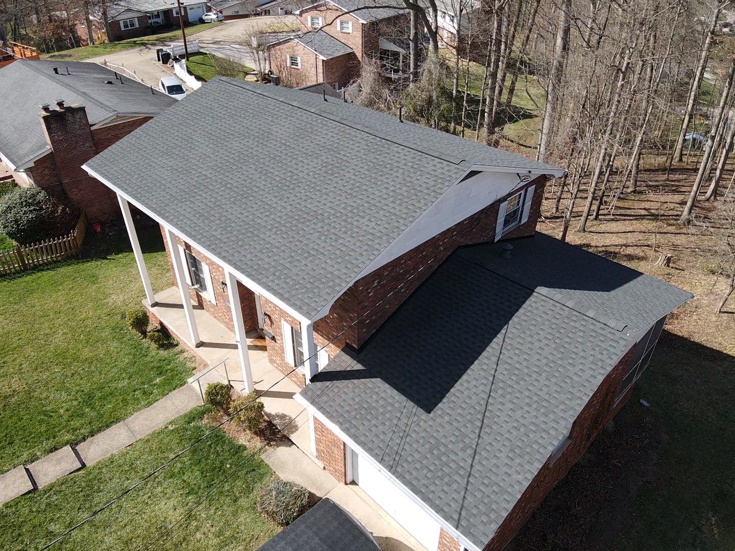 Residential Roofing Installation using GAF Timberline HDZ Charcoal by Rainstoppers Roofing