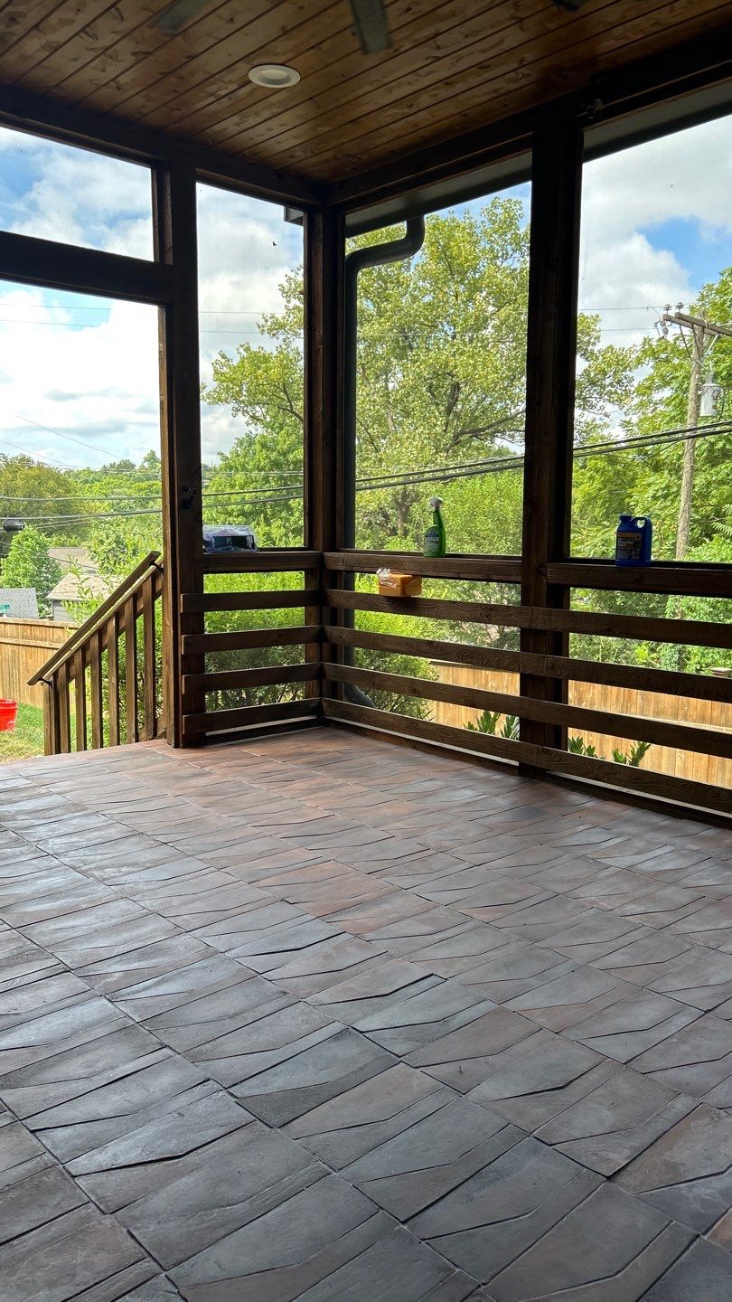Terra cotta porch  by Footprints Floors of Nashville