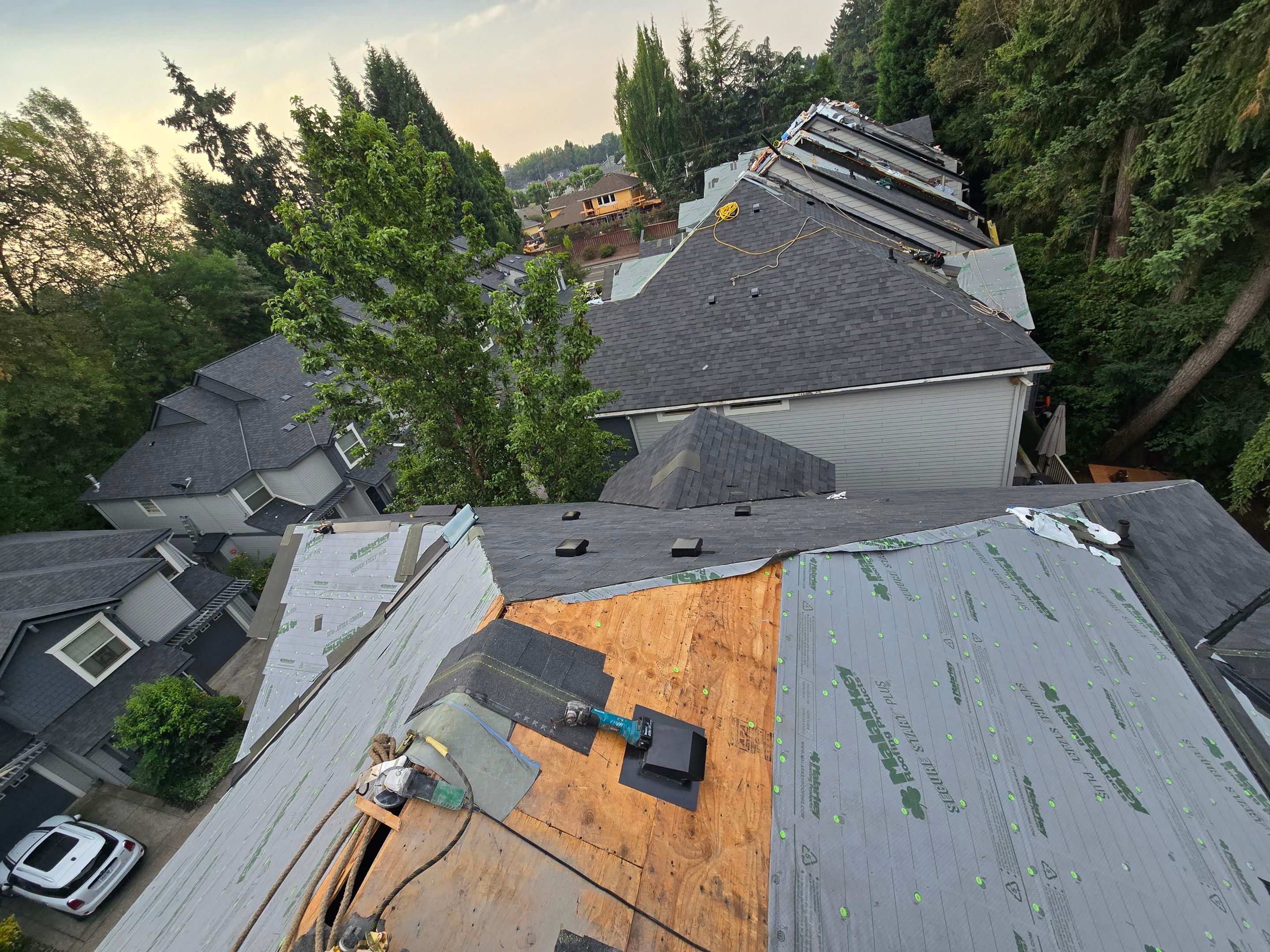 Dawson Station Reroof and Gutters by Hawthorne General Construction