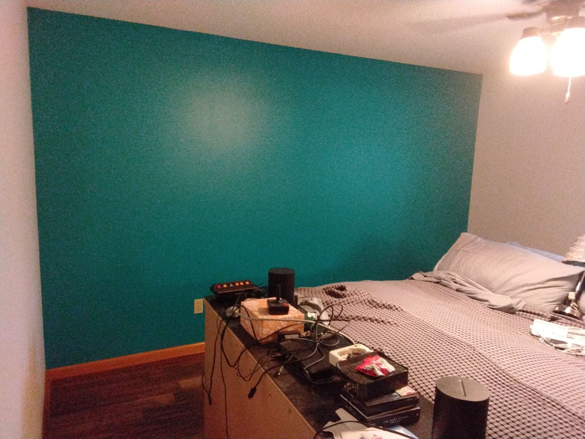 Repaint Accent Walls with Color Change and drywall repairs by Midwest Paint LLC