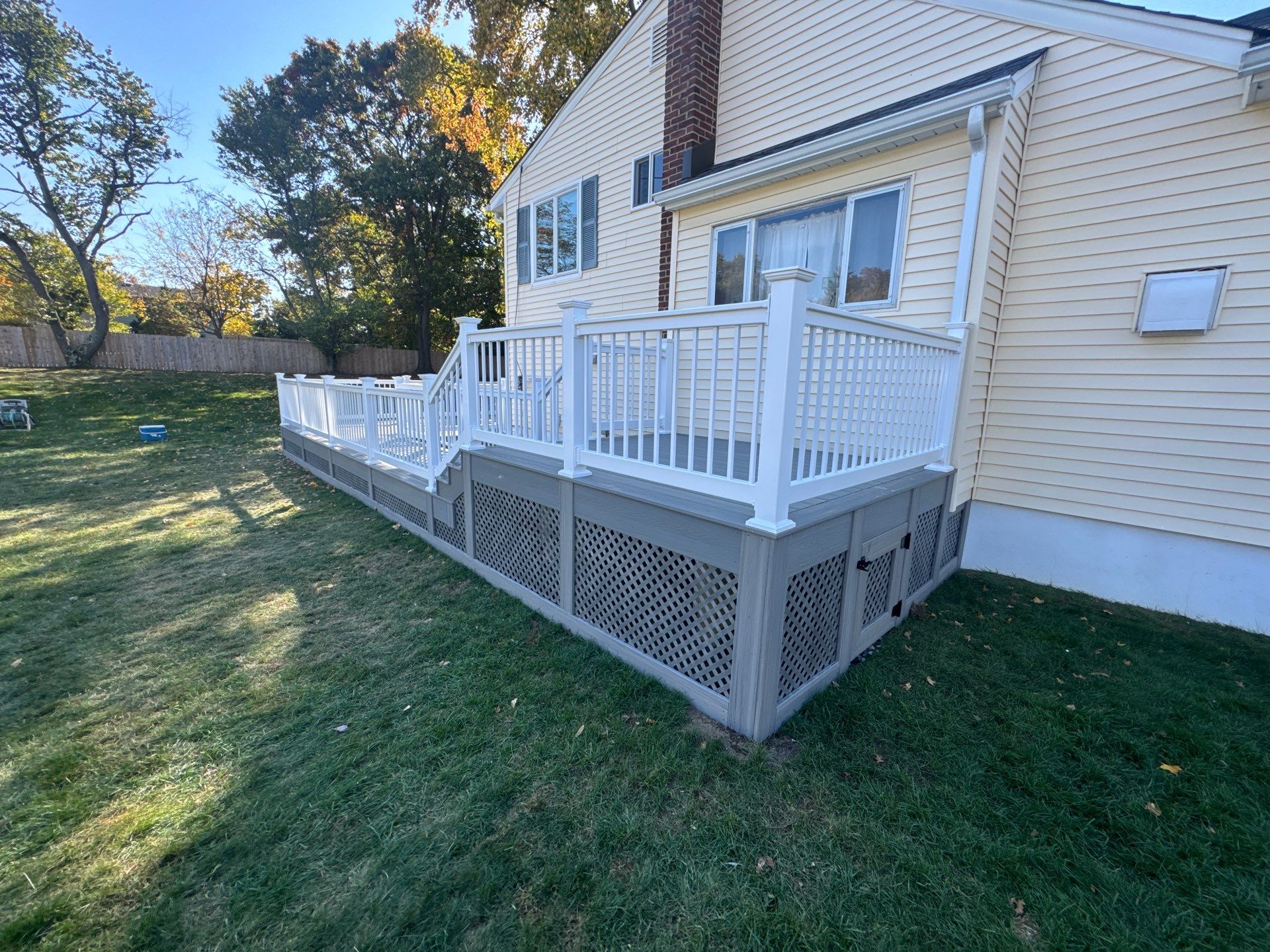 New Deck with Sliding Patio Door by deck guardian