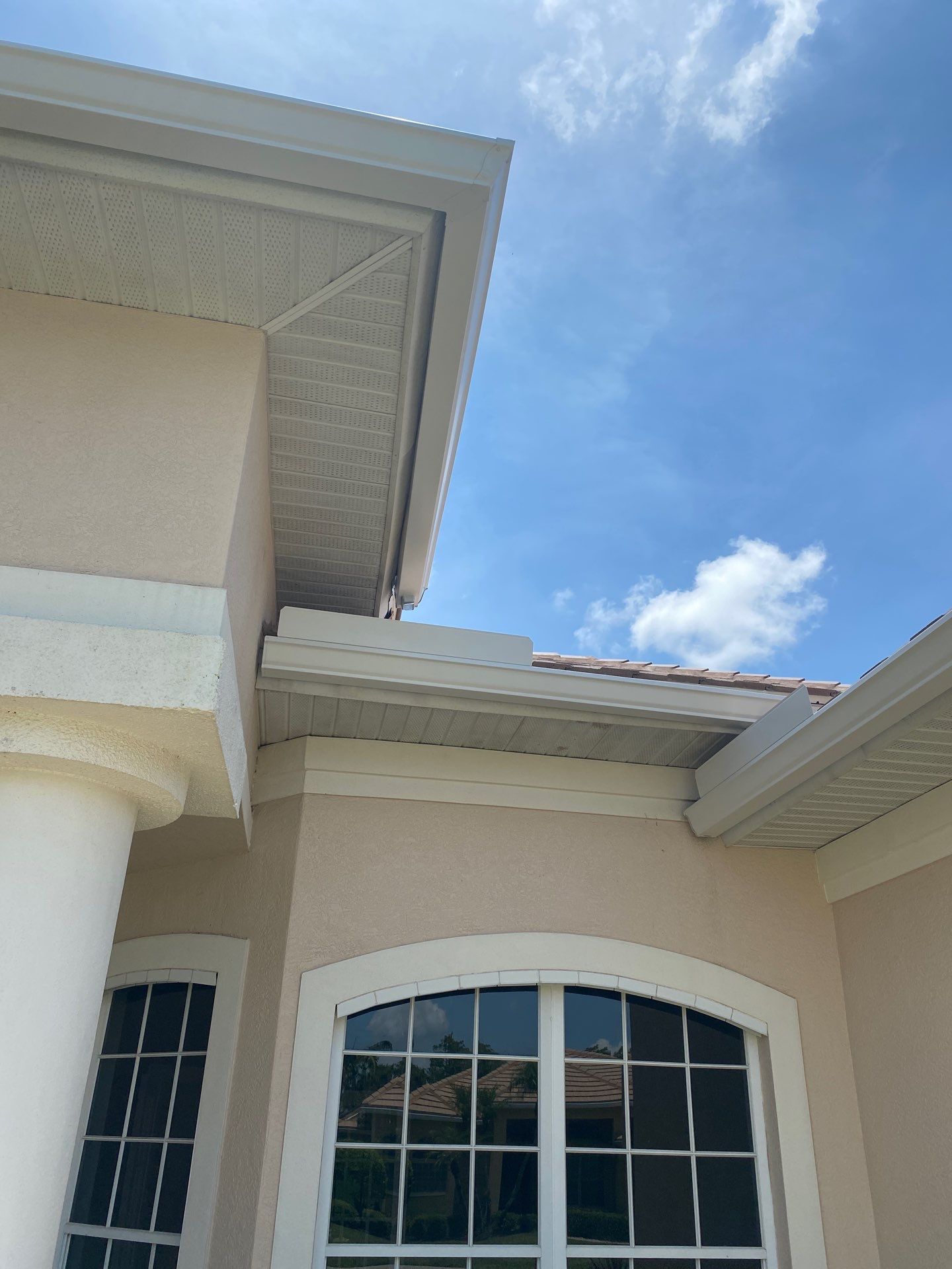 Seamless Gutter Upgrade Before & After in Bonita Springs FL by Gutter Professors