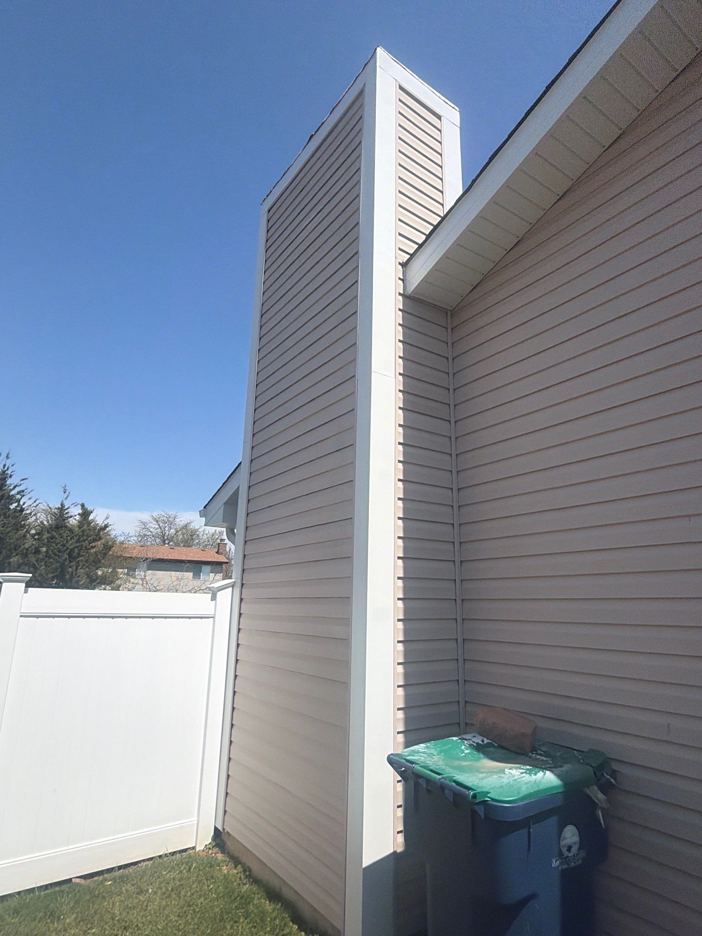 Chimney siding replacement by Optimal Home Improvement