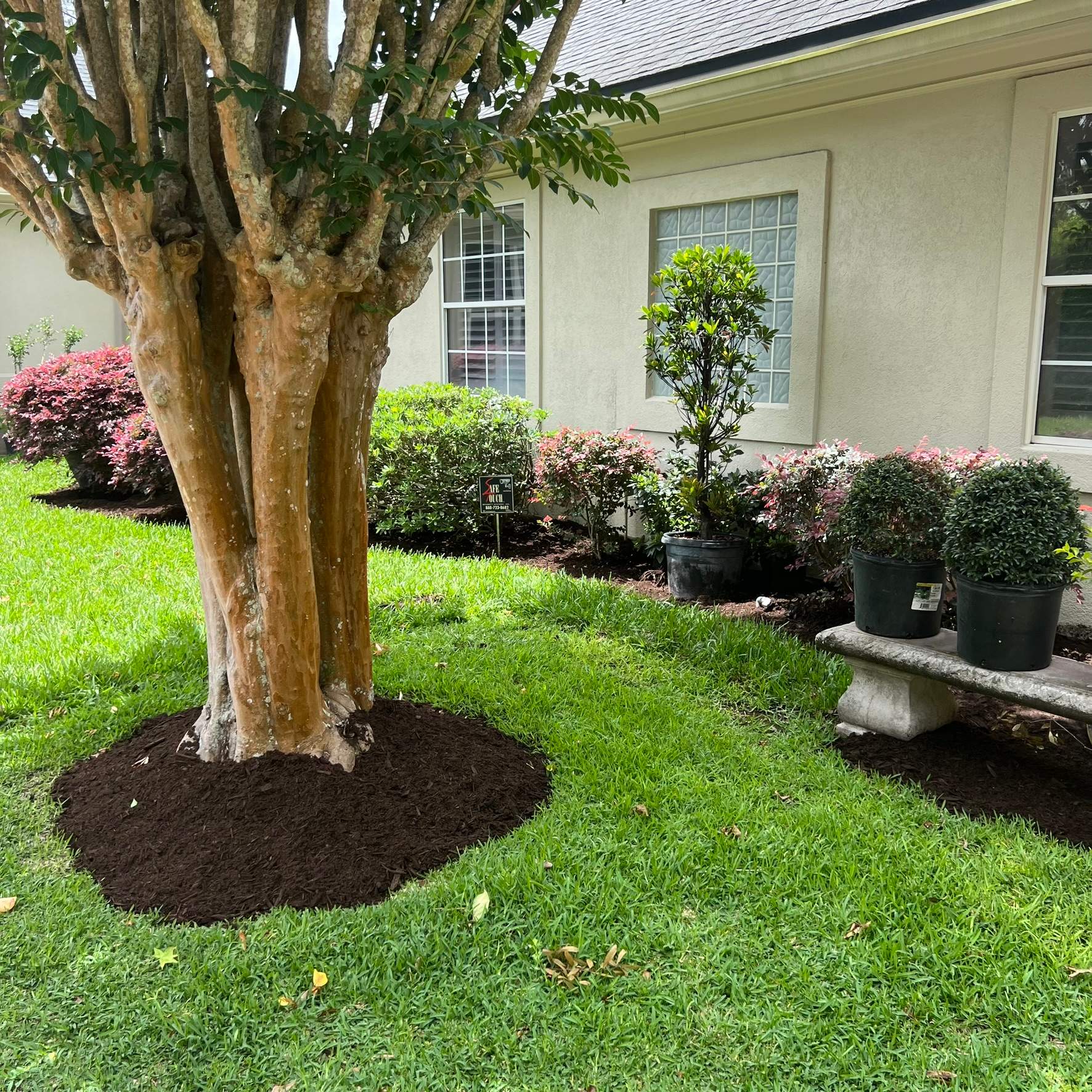 Plant & Mulch Installation | Deerwood Country Club by ProGreen Services