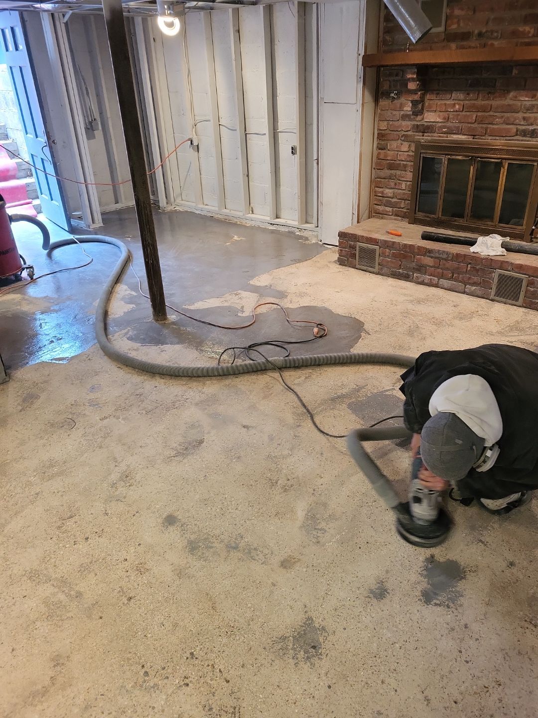 Basement Concrete Floor Coating with Penntek Flake System by Spectrum Painting, LLC