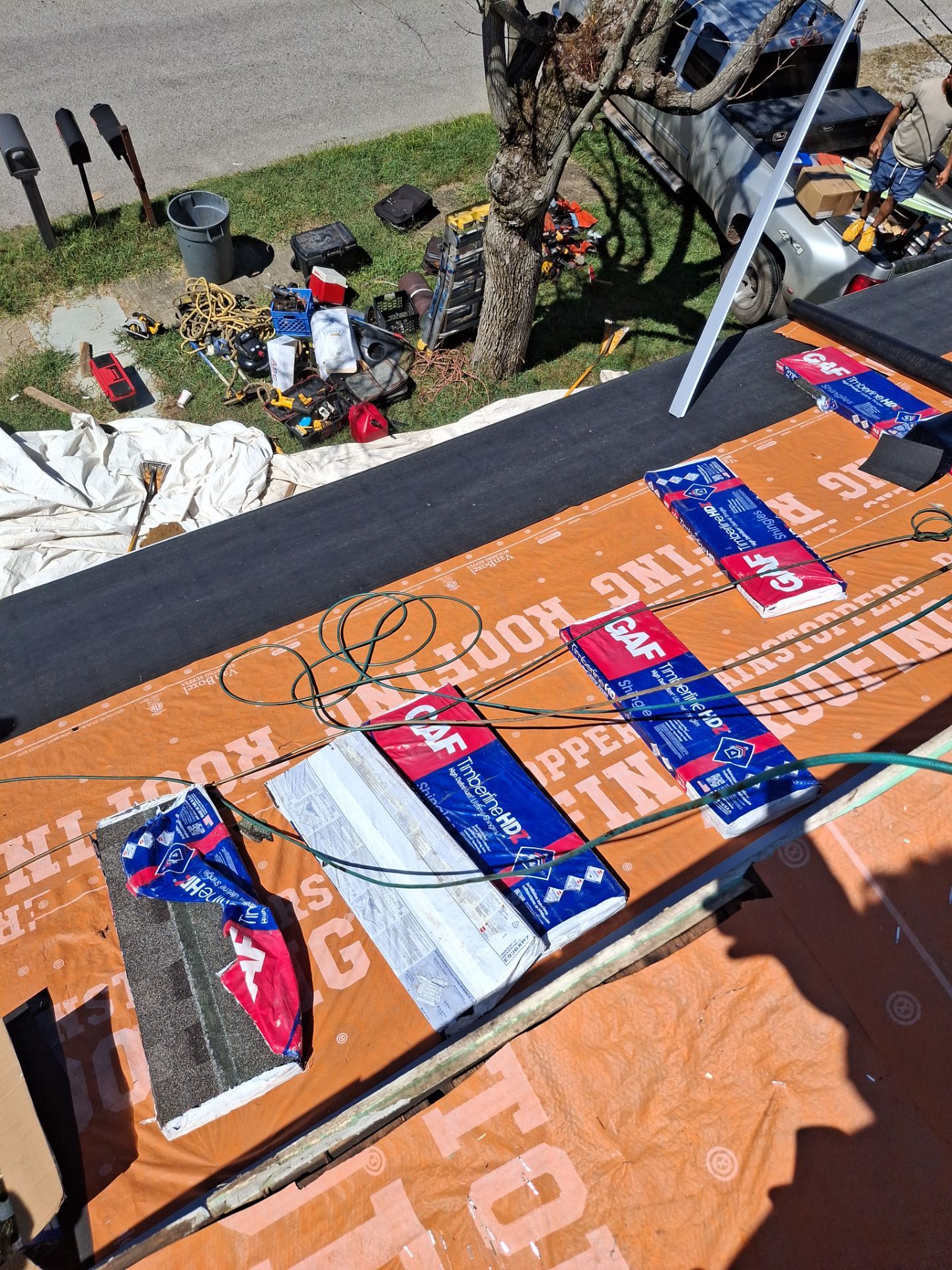 Residential Roofing Installation using GAF Timberline HDZ Mission Brown by Rainstoppers Roofing