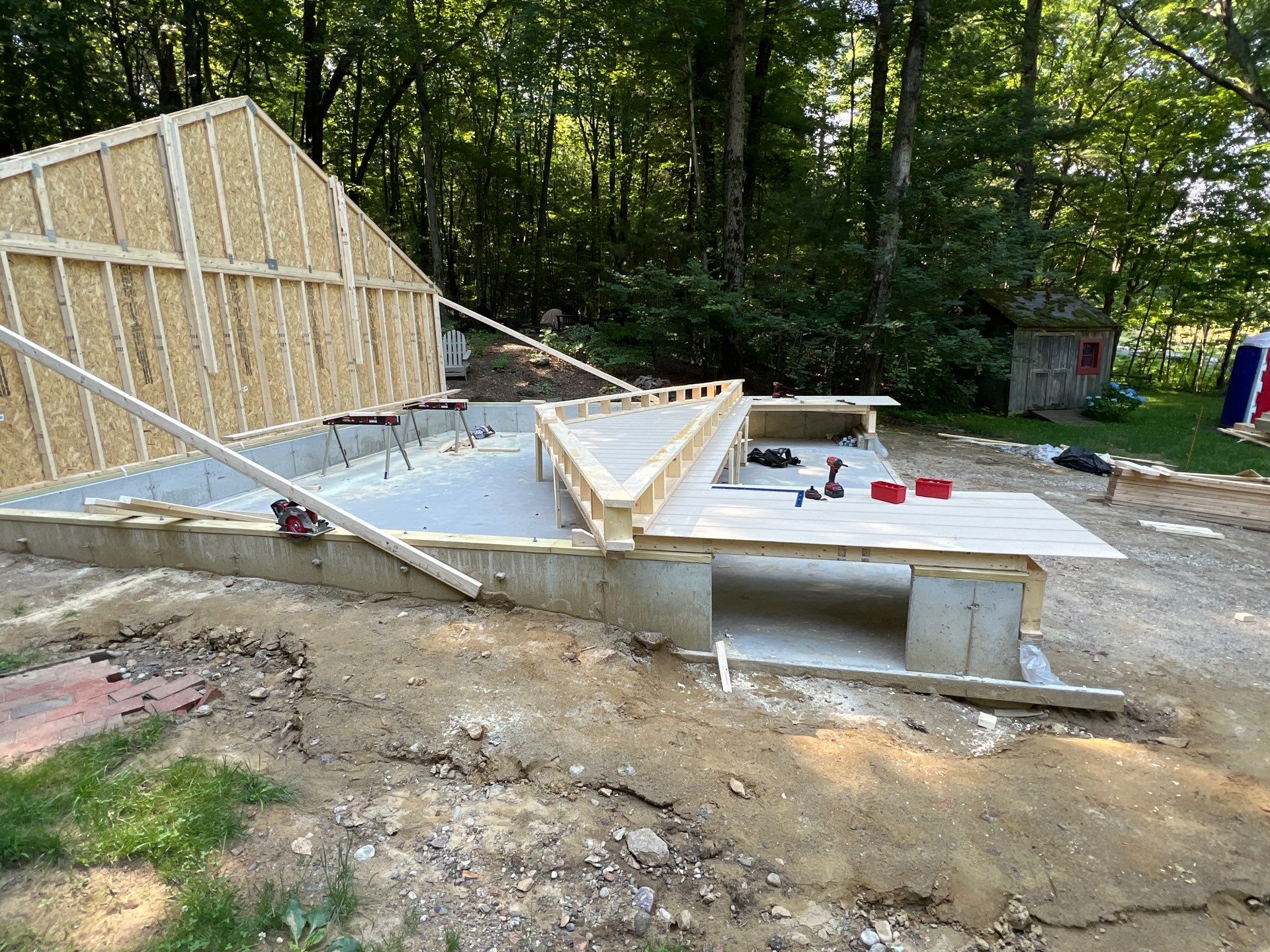Garage using LP SmartSide Panel Siding by Chagnon Building & Remodeling LLC