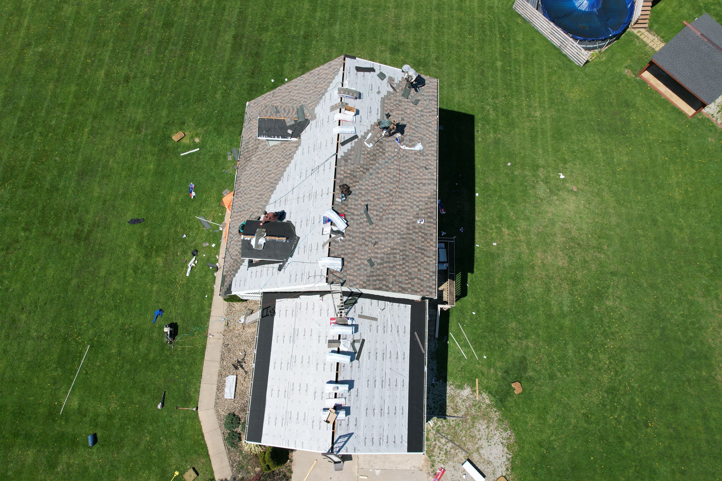Residential Roofing Installation using GAF Timberline HDZ Cedar Falls by Rainstoppers Roofing