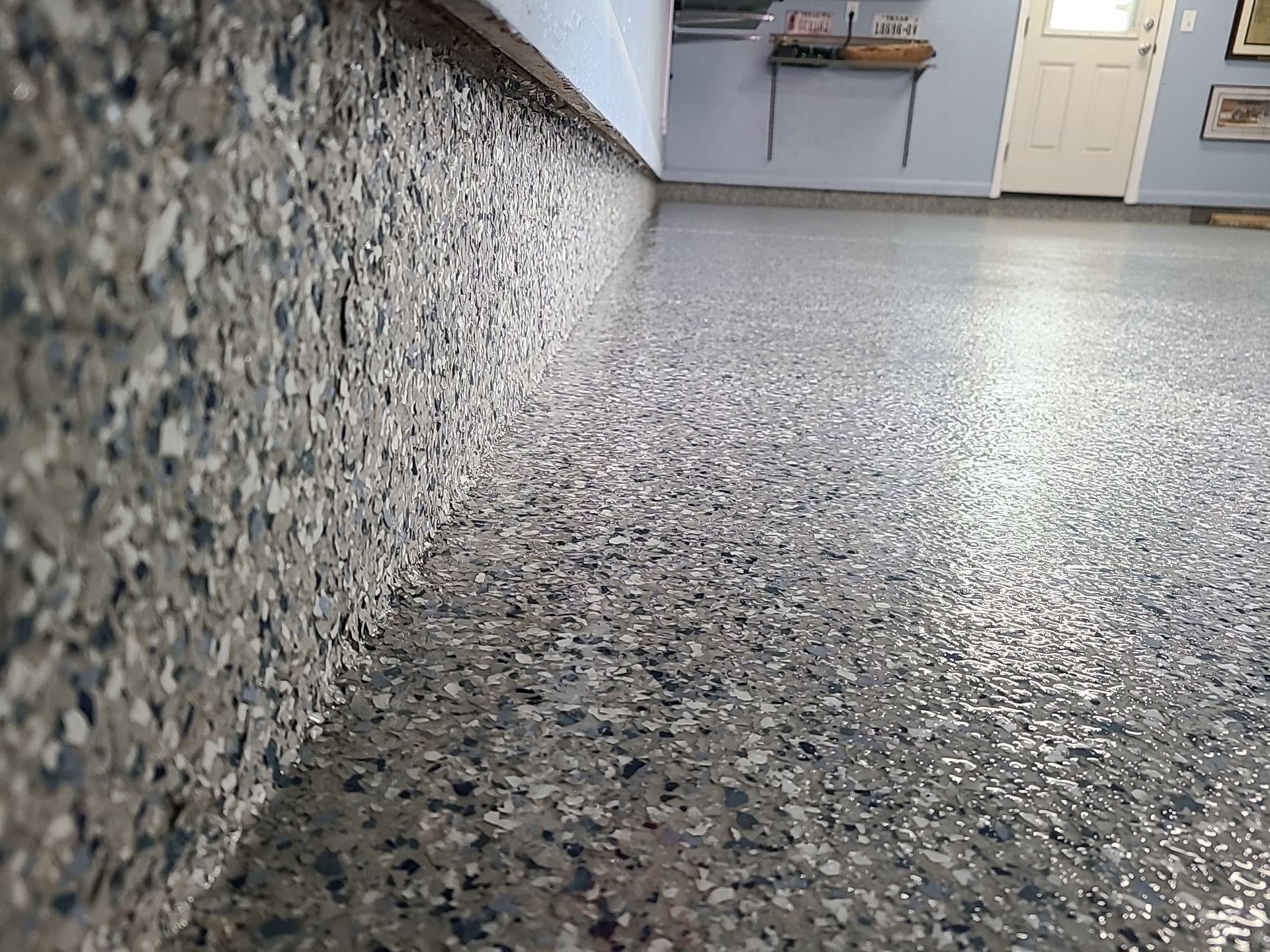 Double Car Garage in Stone Wash - Youngstown, OH by Alexander Concrete Coatings