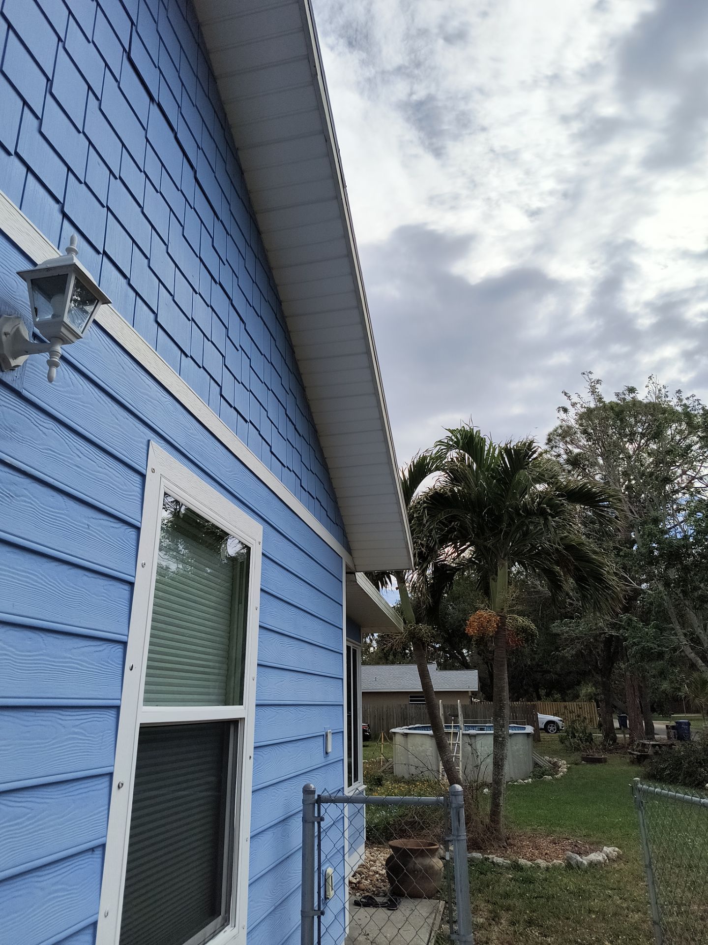 White Vinyl Soffit Installation in Venice FL by Gutter Professors