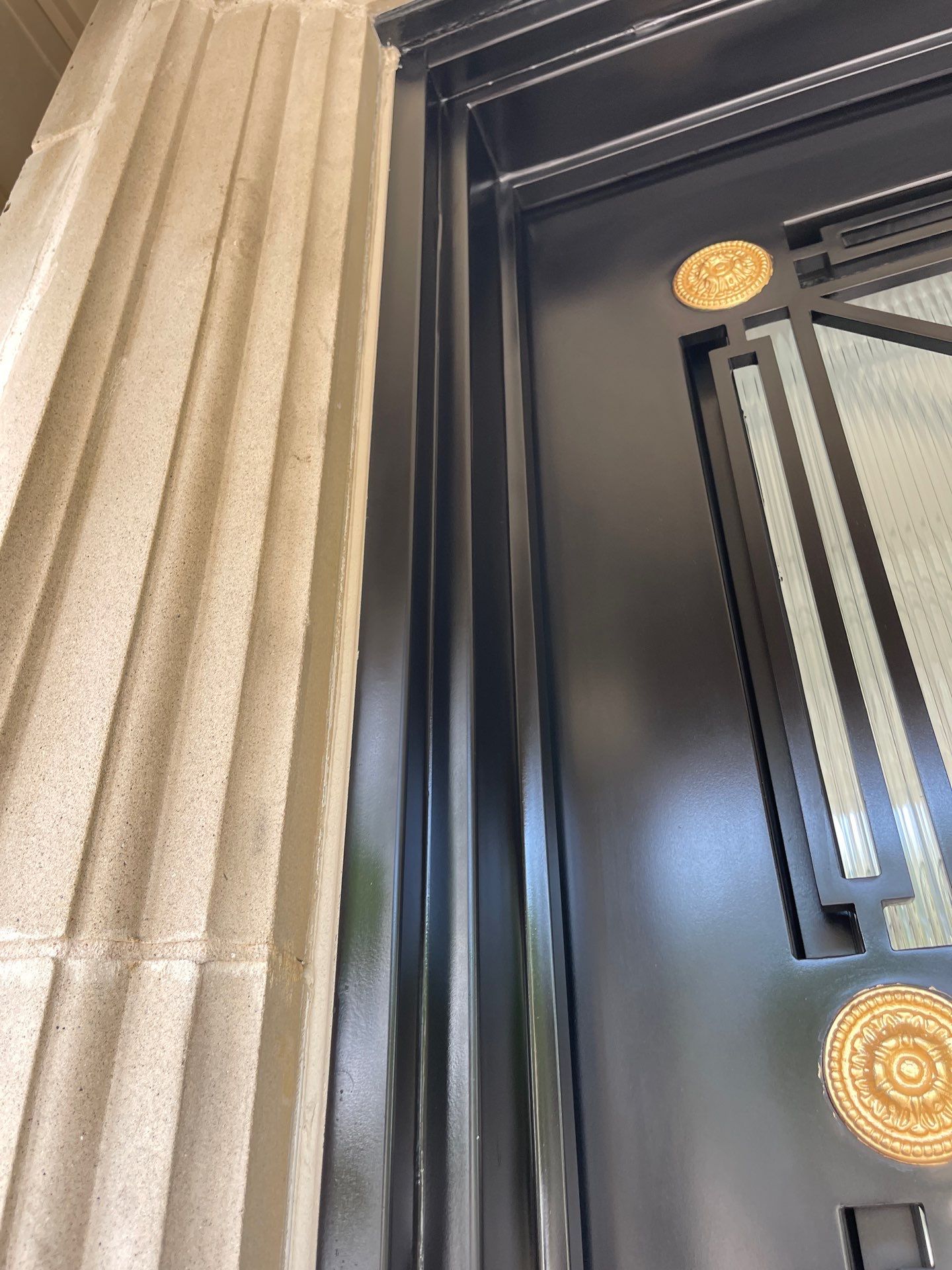 Modern Matte Black Front Door Installation in Dallas by Solara Custom Living