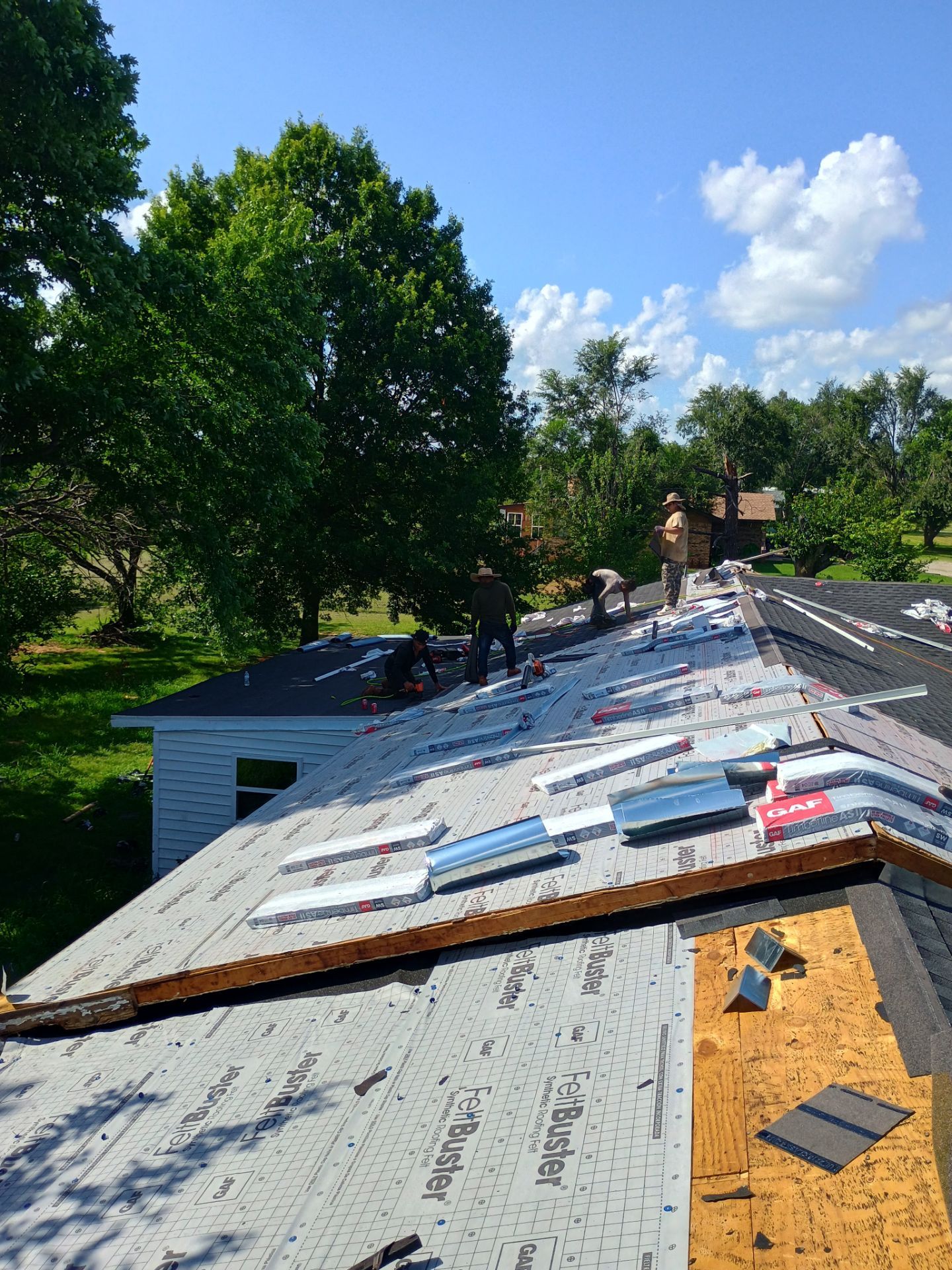 Storm Damage Restoration and Complete Roof Replacement in Pauls Valley by BANA Roofing and Solar Supply