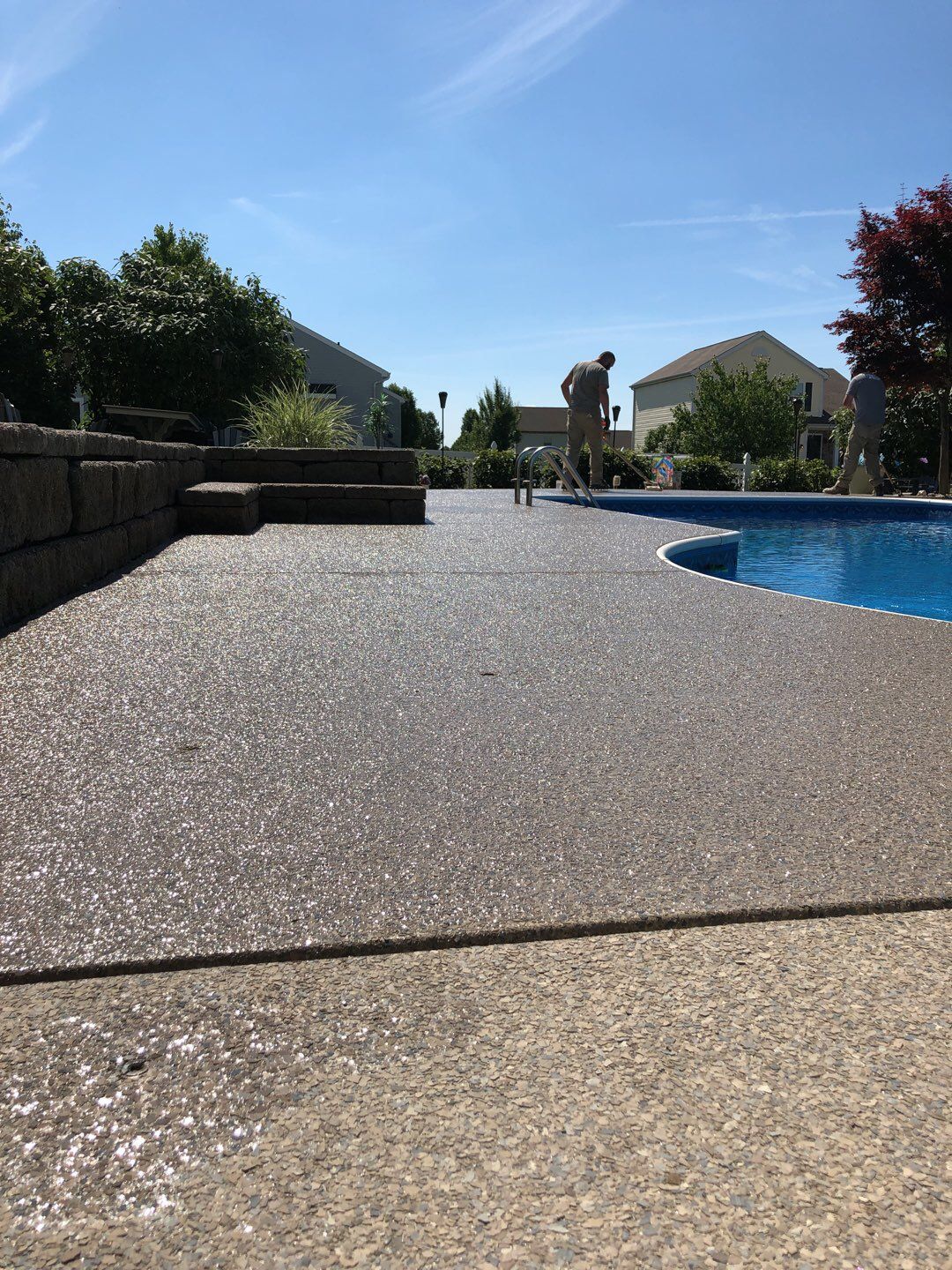 Pool Installation using Fieldstone by Your1DayFloor.com