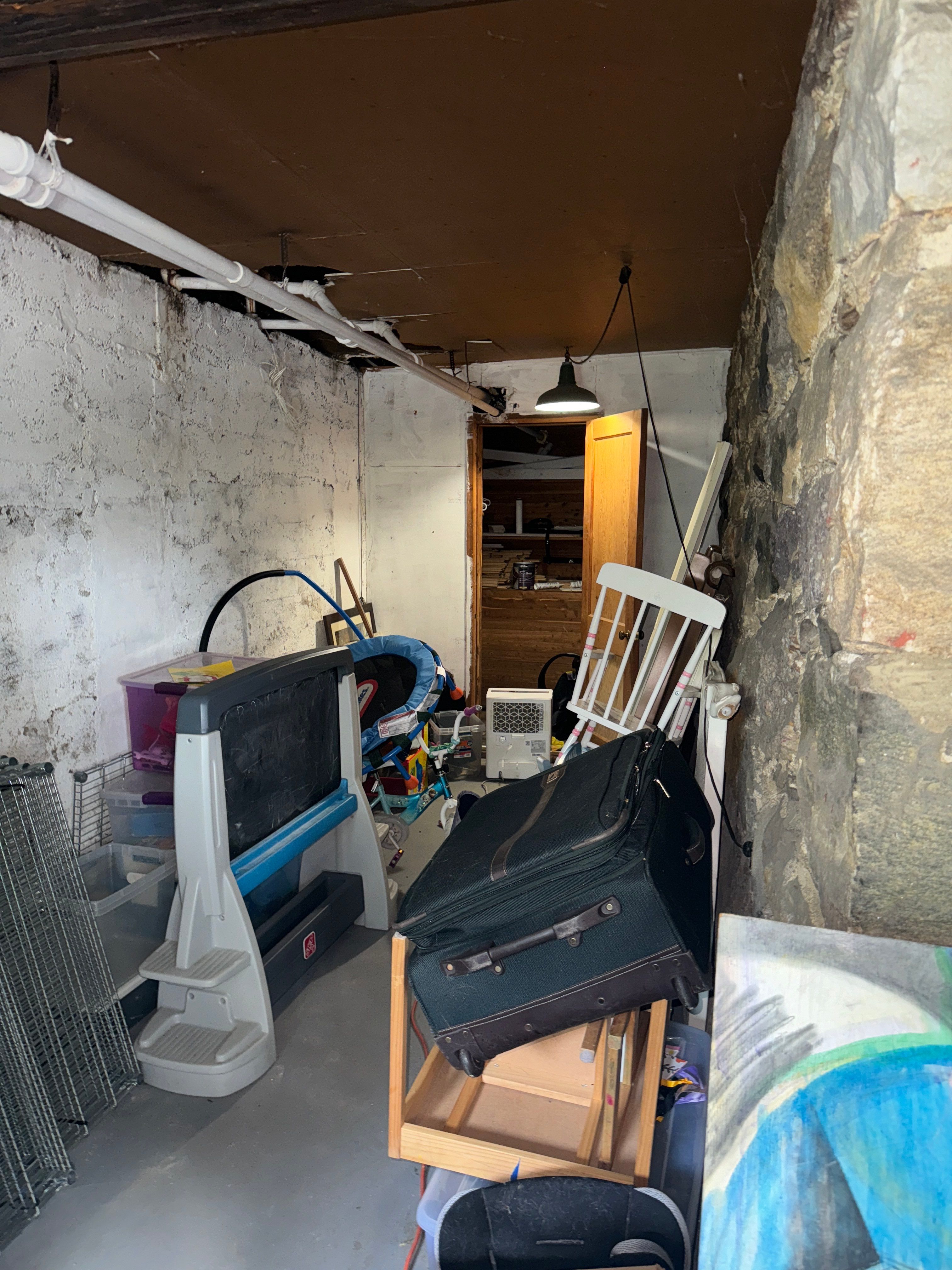 Interior French Drain & Mold Remediation in Mt Tabor NJ by Pure Service Pro, LLC 
