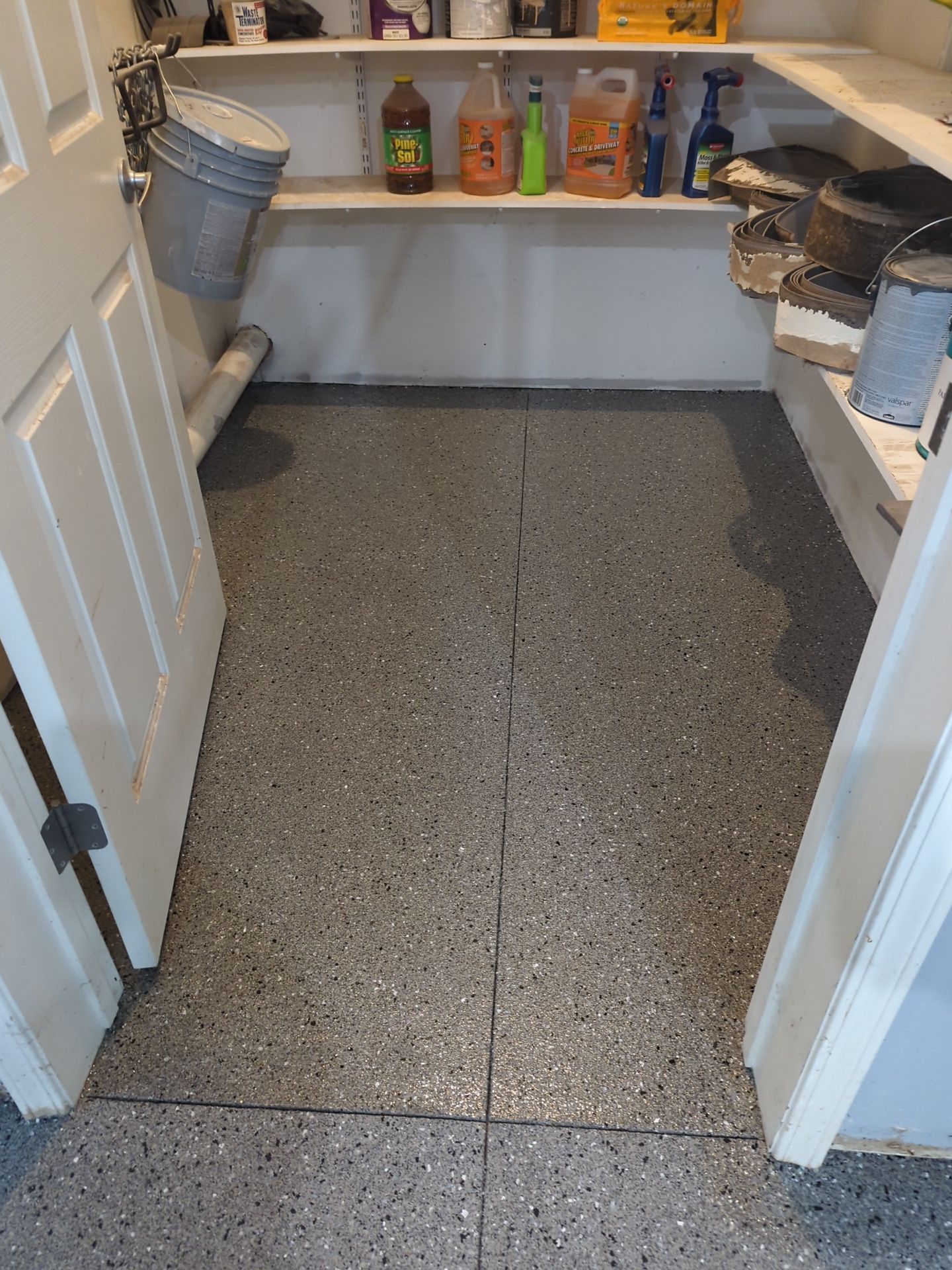 Garage Transformation using Slate Hybrid by Croc Coatings, LLC