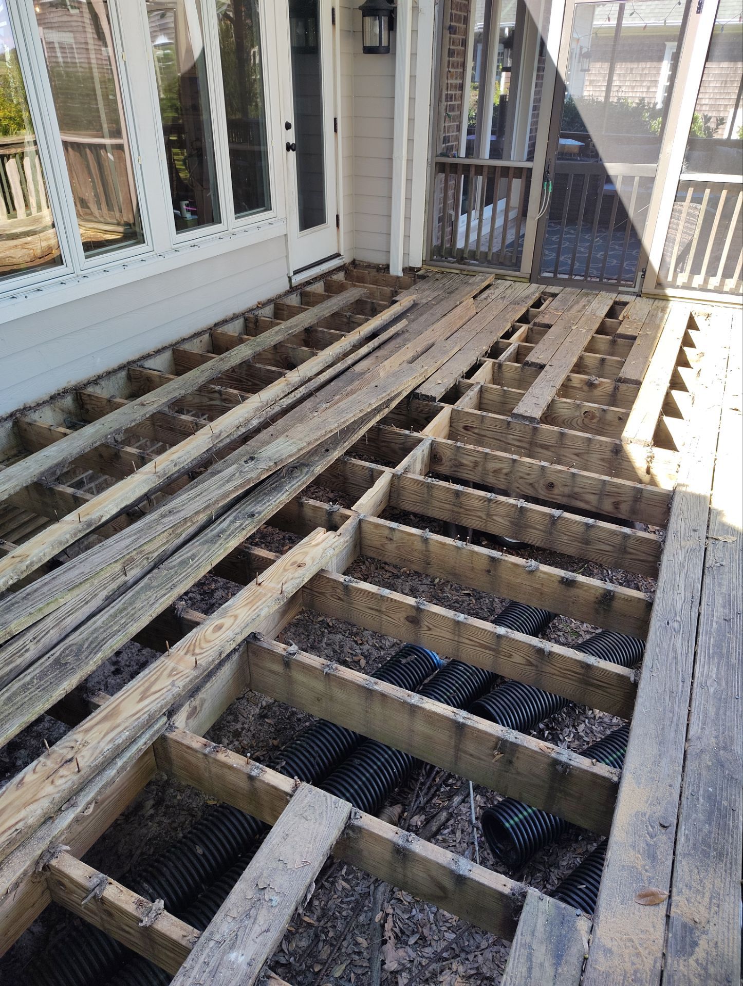 Custom Back Deck Build in Leland, NC by RGR Construction and Roofing, LLC