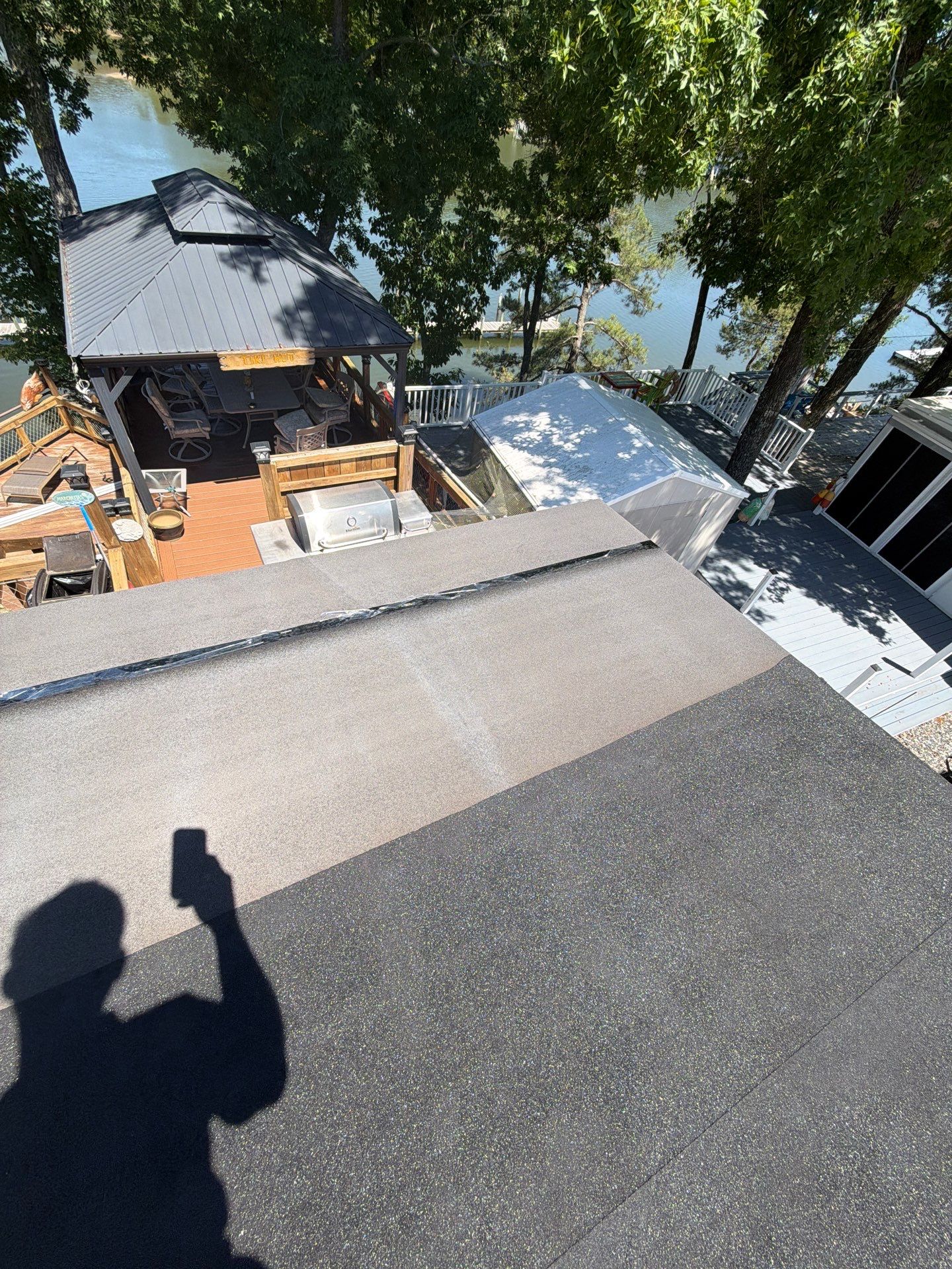 White Standing Seam Metal Roof Installation in Wake, VA by Cade Construction