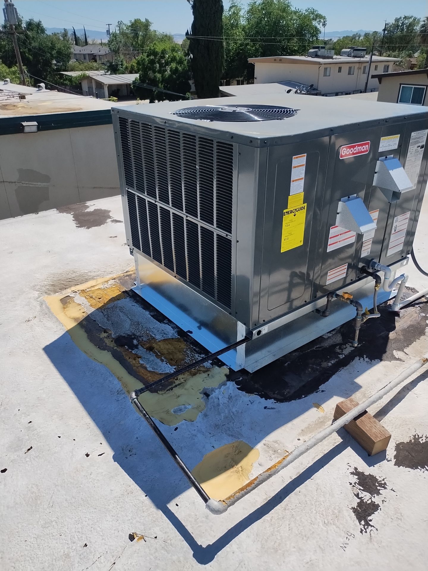 Foam Refurbish using General Coatings acrylic coatings and spray foam by Straight Edge Roofing Inc