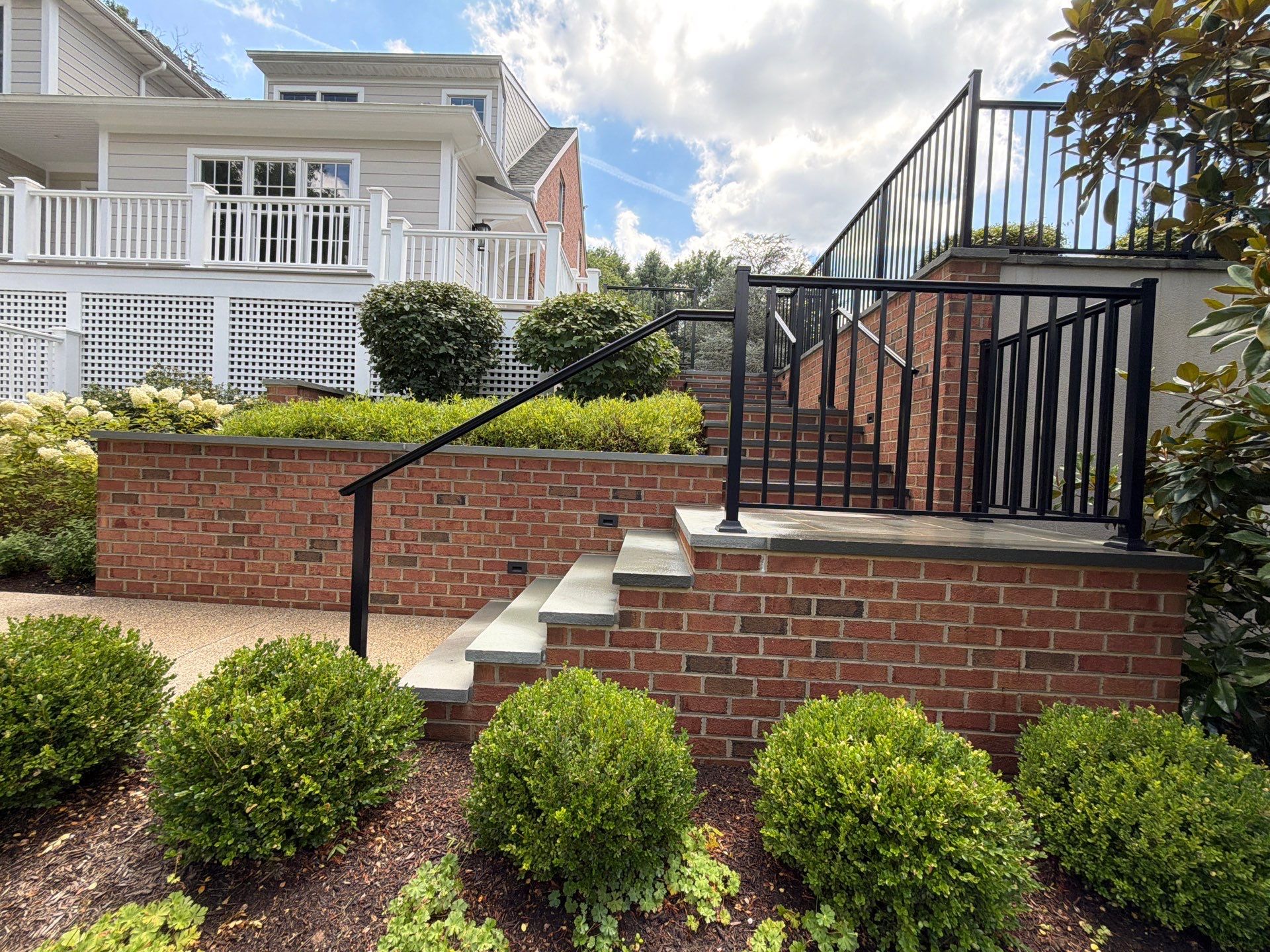 Composite Deck and Stone Paver Walkway power washing. by Baltimore Pressure Washers Inc.