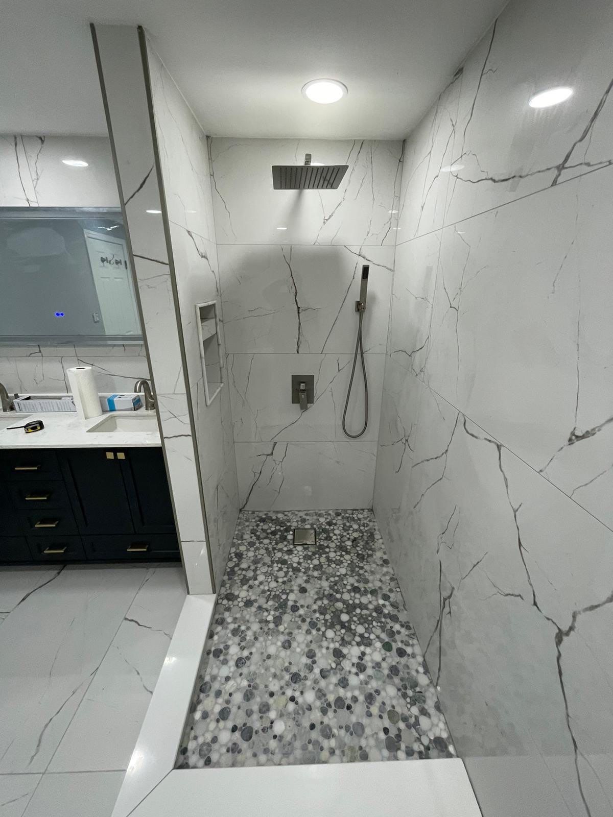 Bathroom Remodel using Tile by Home Concepts Construction