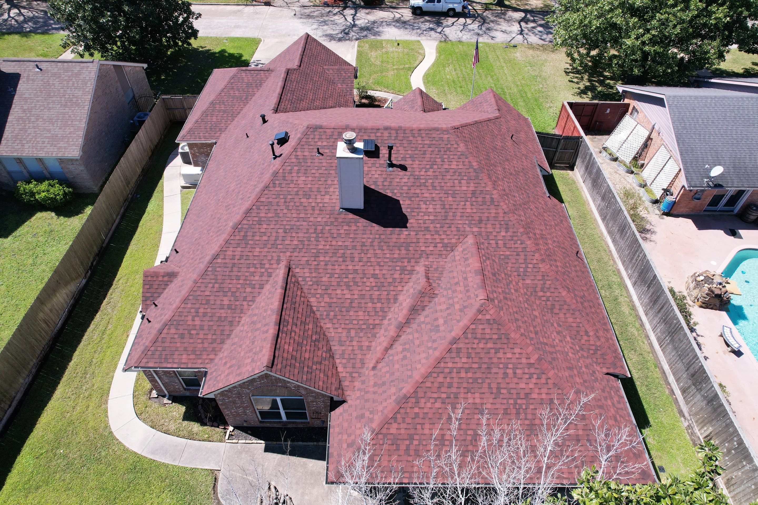 IKO Dynasty Monaco Red by STX Roofing