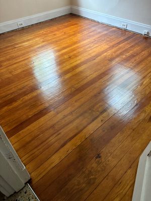 Refinished Honey Hardwood Flooring Throughout Latonia Home