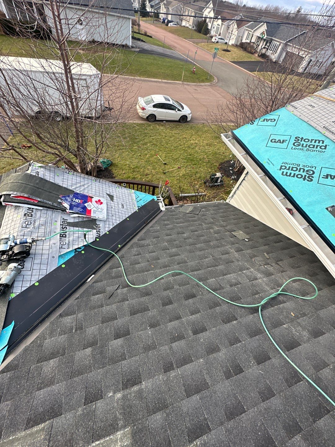 Residential Roofing Installation using Asphalt GAF HDZ  by Artisan Roofing & Home Improvements Inc.