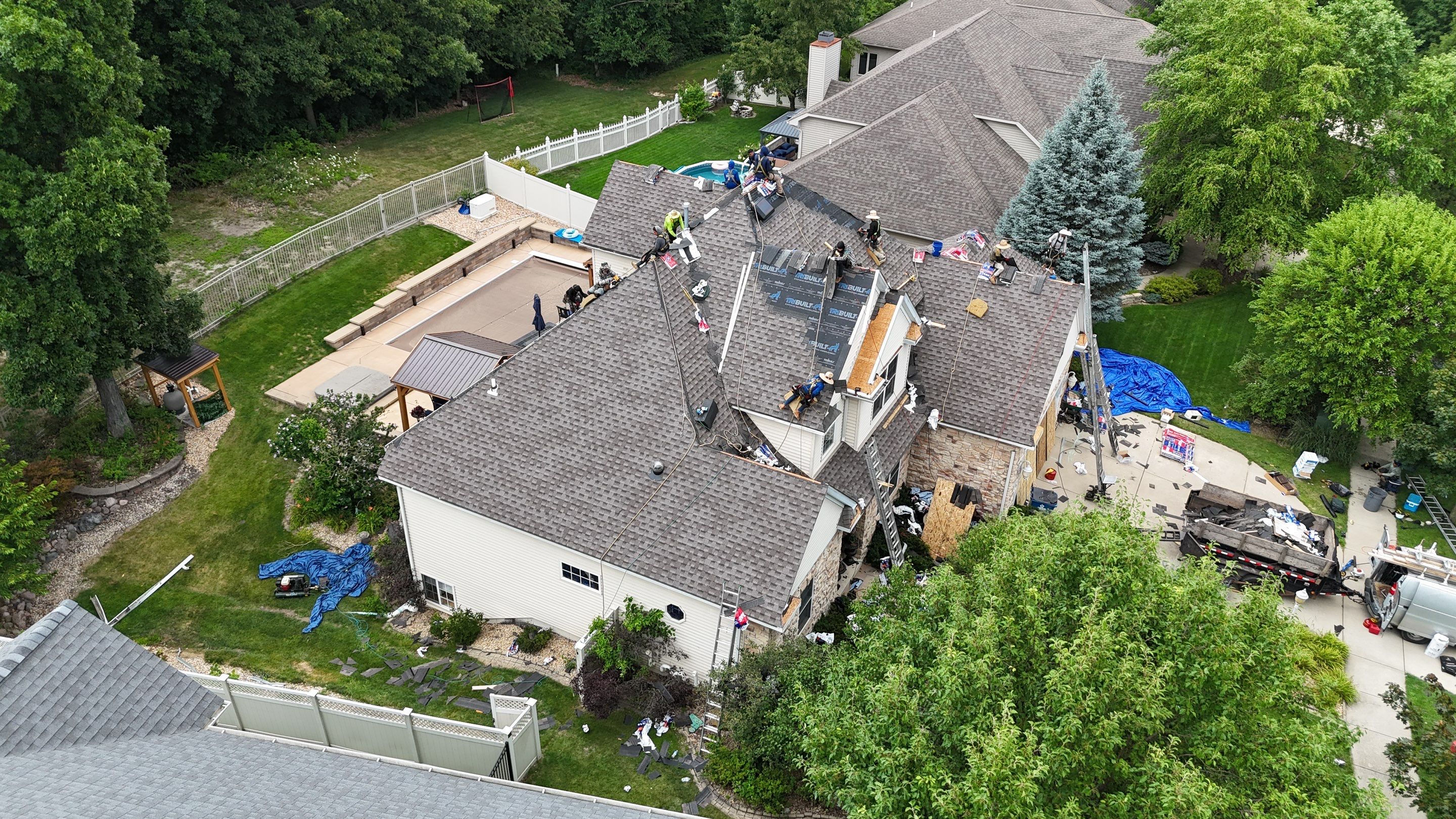 Roofing using GAF Weathered Wood by Optimal Home Improvement 