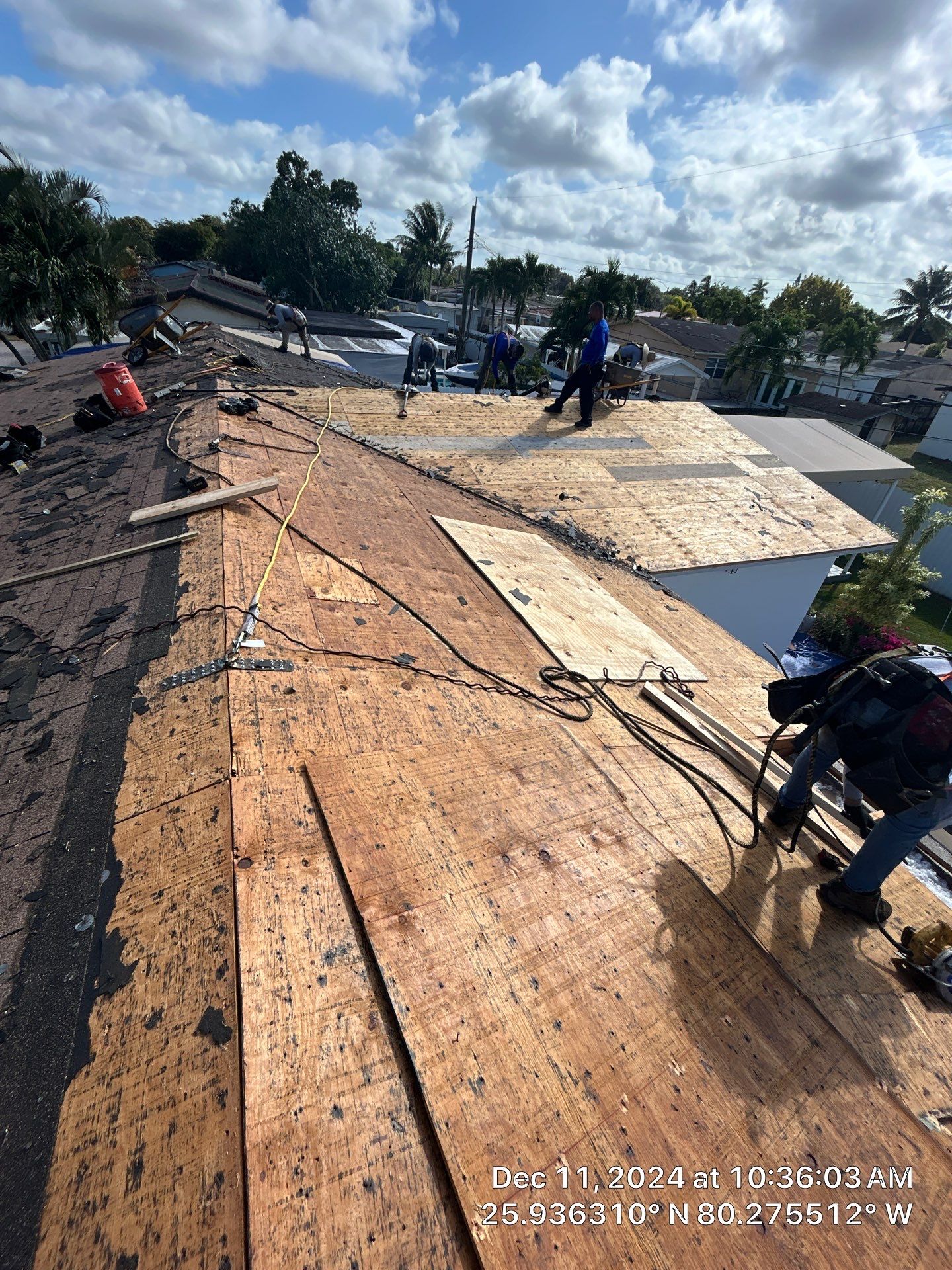 RESIDENTAL METAL REROOF 24 GUAGE DOVE GRAY 1-1/2" MECHANICAL SEAM METAL POLYGLASS POLYSTICK XFR by Earl W. Johnston Roofing 