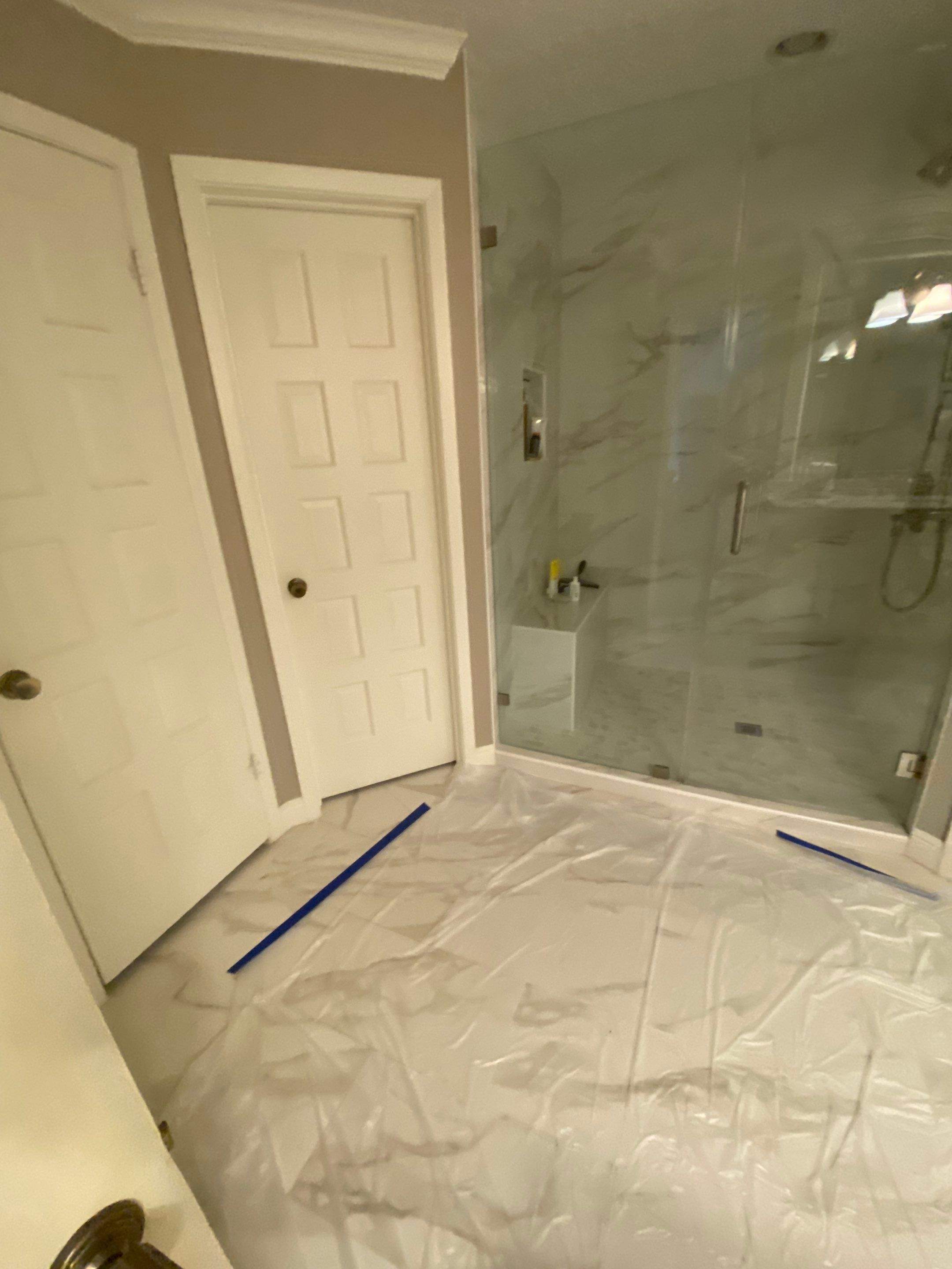 Bathroom Remodel with Water Mitigation Equipment | LT Contractors by L&T General Contractors and Restoration INC