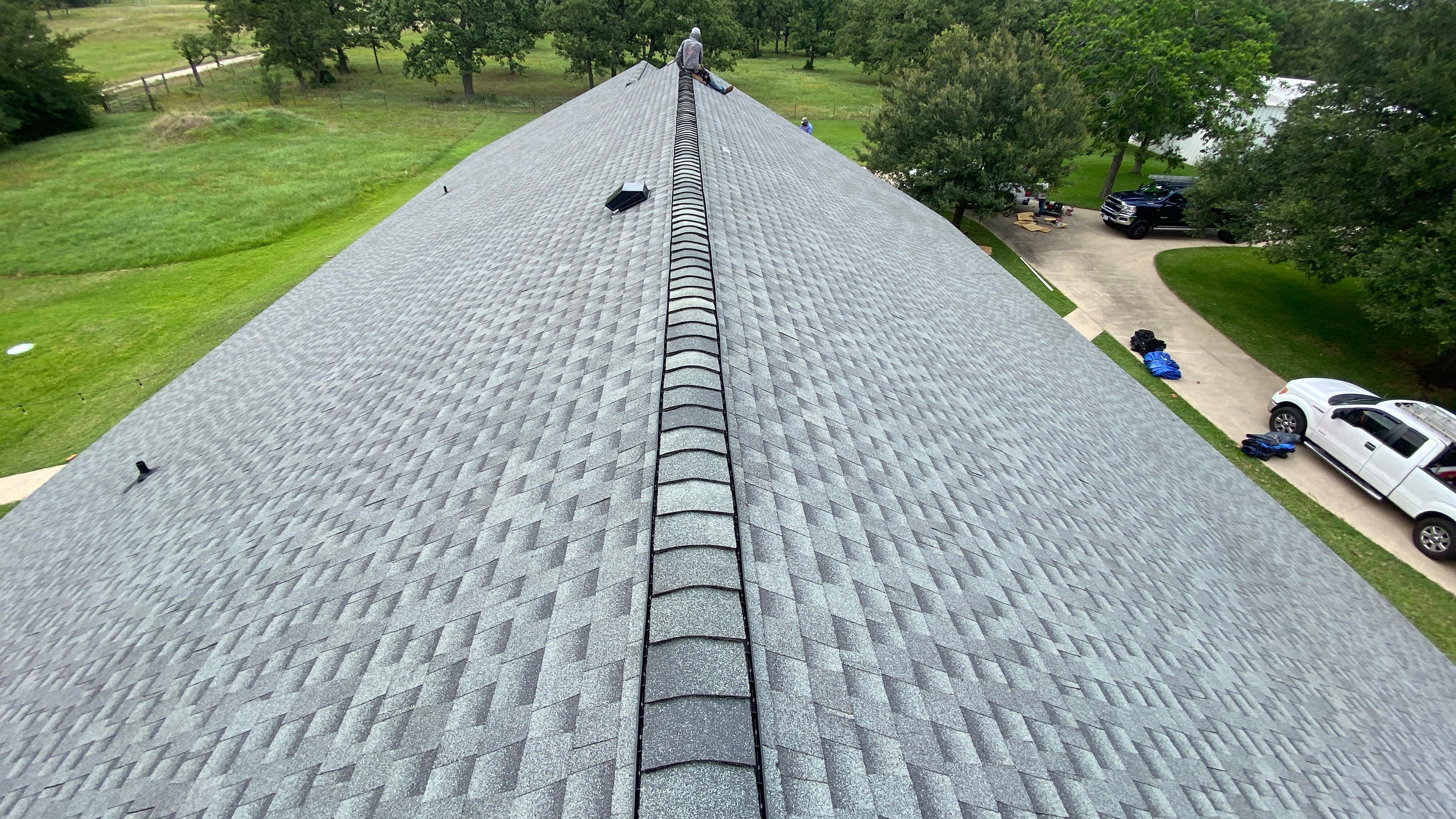 Residential Roof Replacement using GAF - HDZ - Slate by Action Exteriors Austin