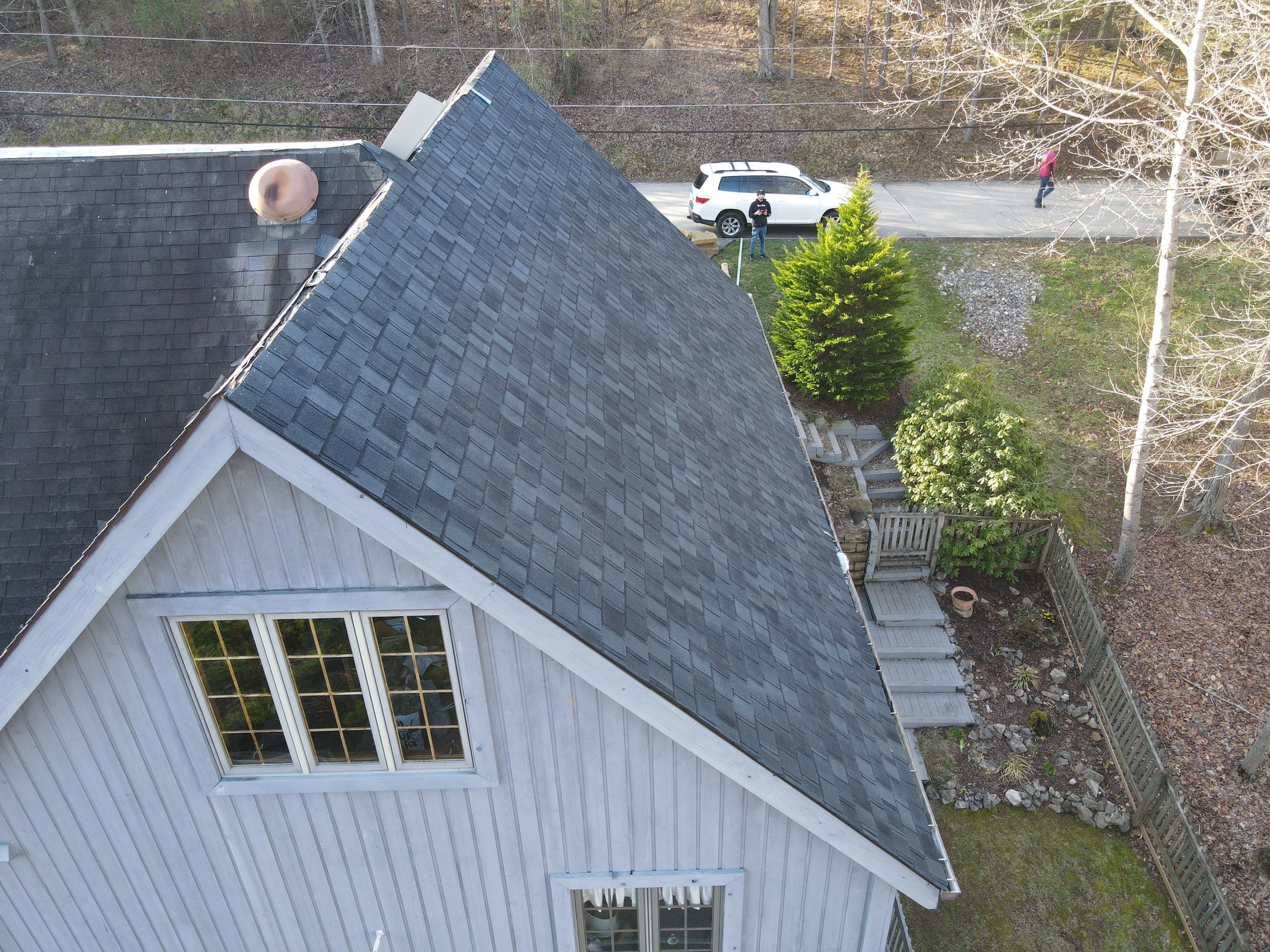 Residential Roofing Installation using Certainteed Belmont Shingle in Black Granite by Secure Construction Company Inc