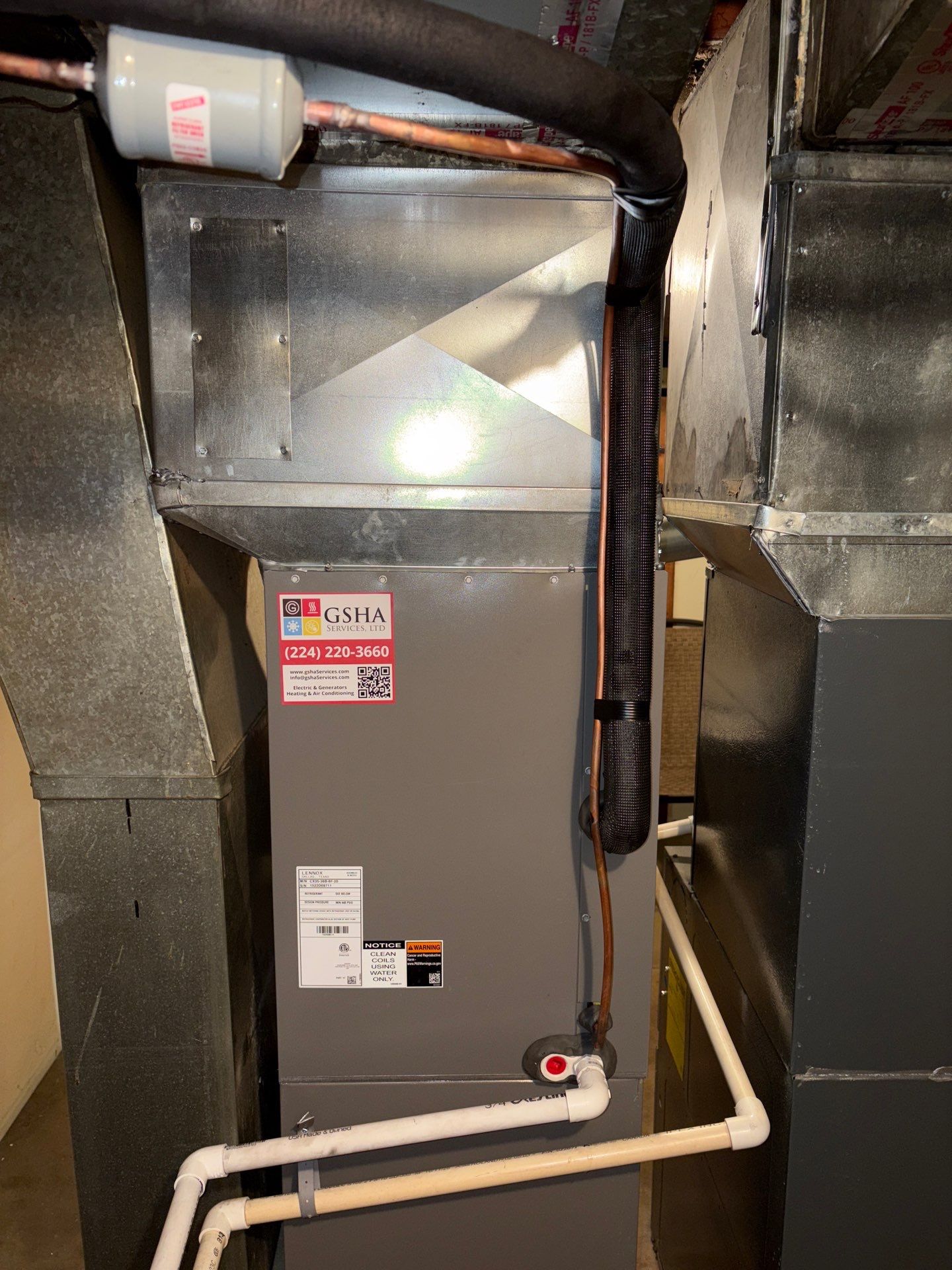 Lennox SLP99V Furnace, SL22KLV Heat Pump & Aeroseal Duct Sealing – Naperville, IL by GSHA Services LTD