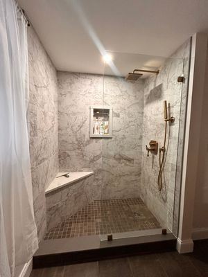 Shower using Tempered Shower Glass