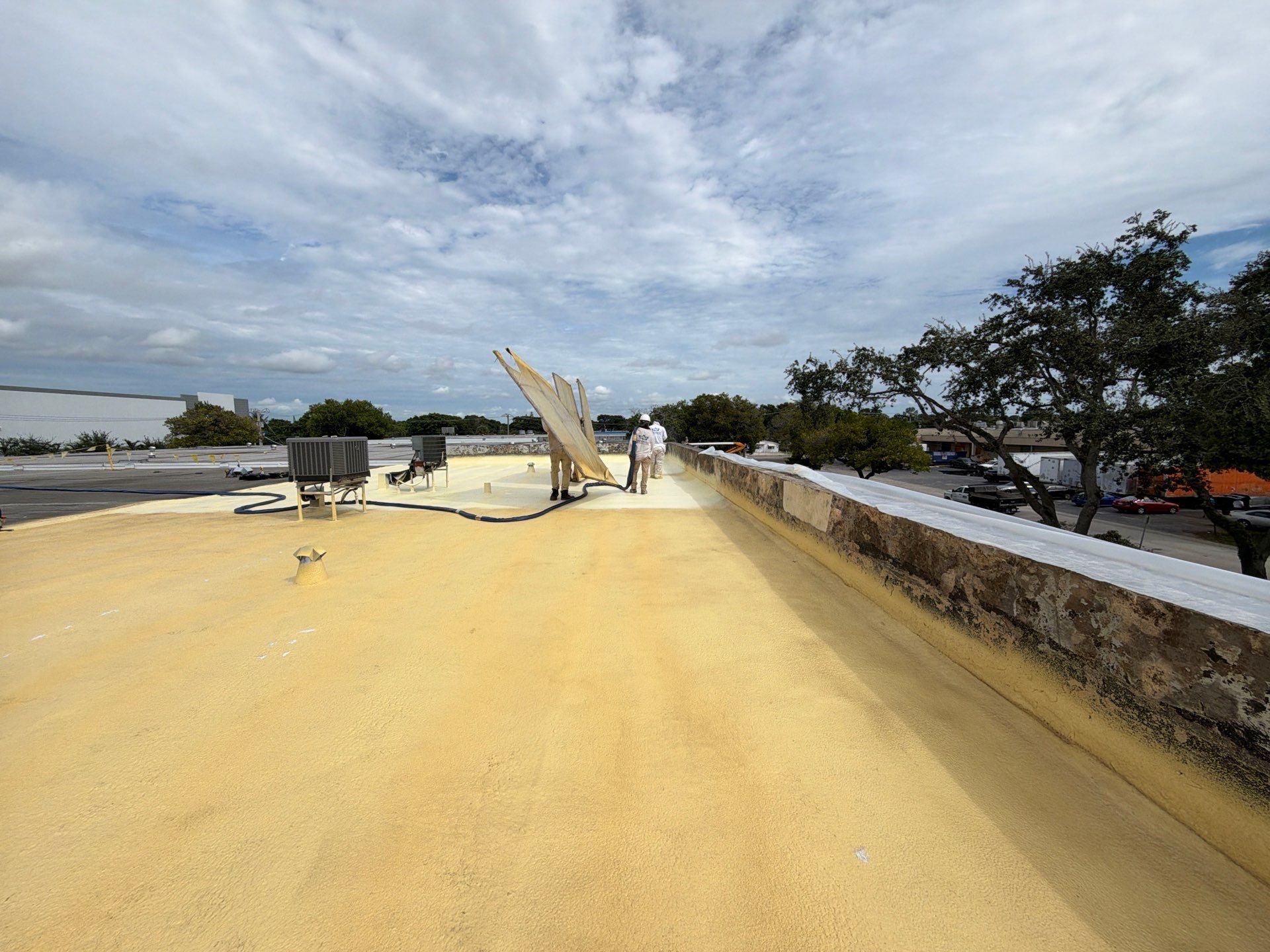 Fort Lauderdale Commercial Roof Restoration with Spray Foam Coating by Roof King LLC