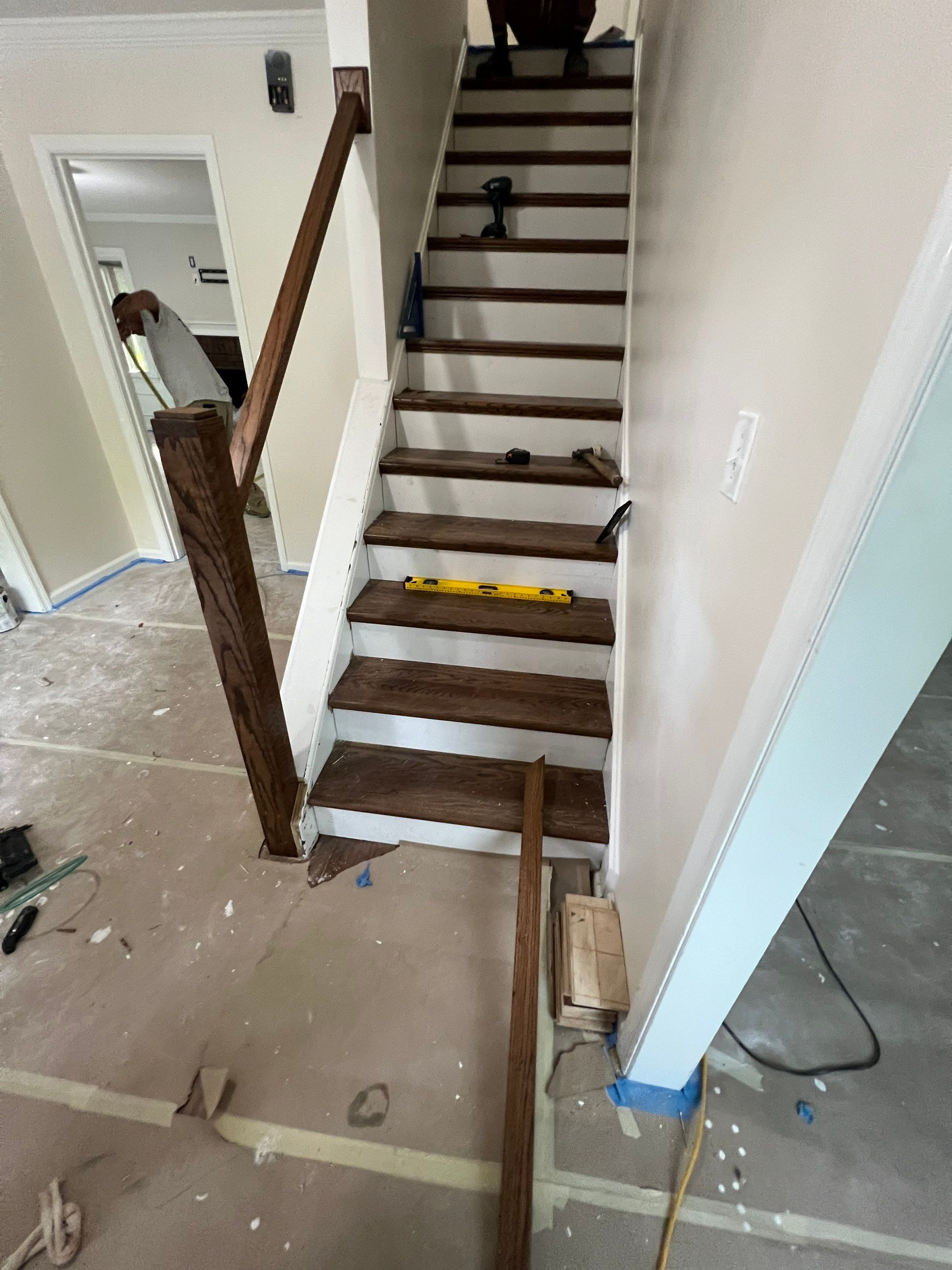Dark Hardwood Floor Installation and Interior Painting in Marietta by Swift Home Renovations