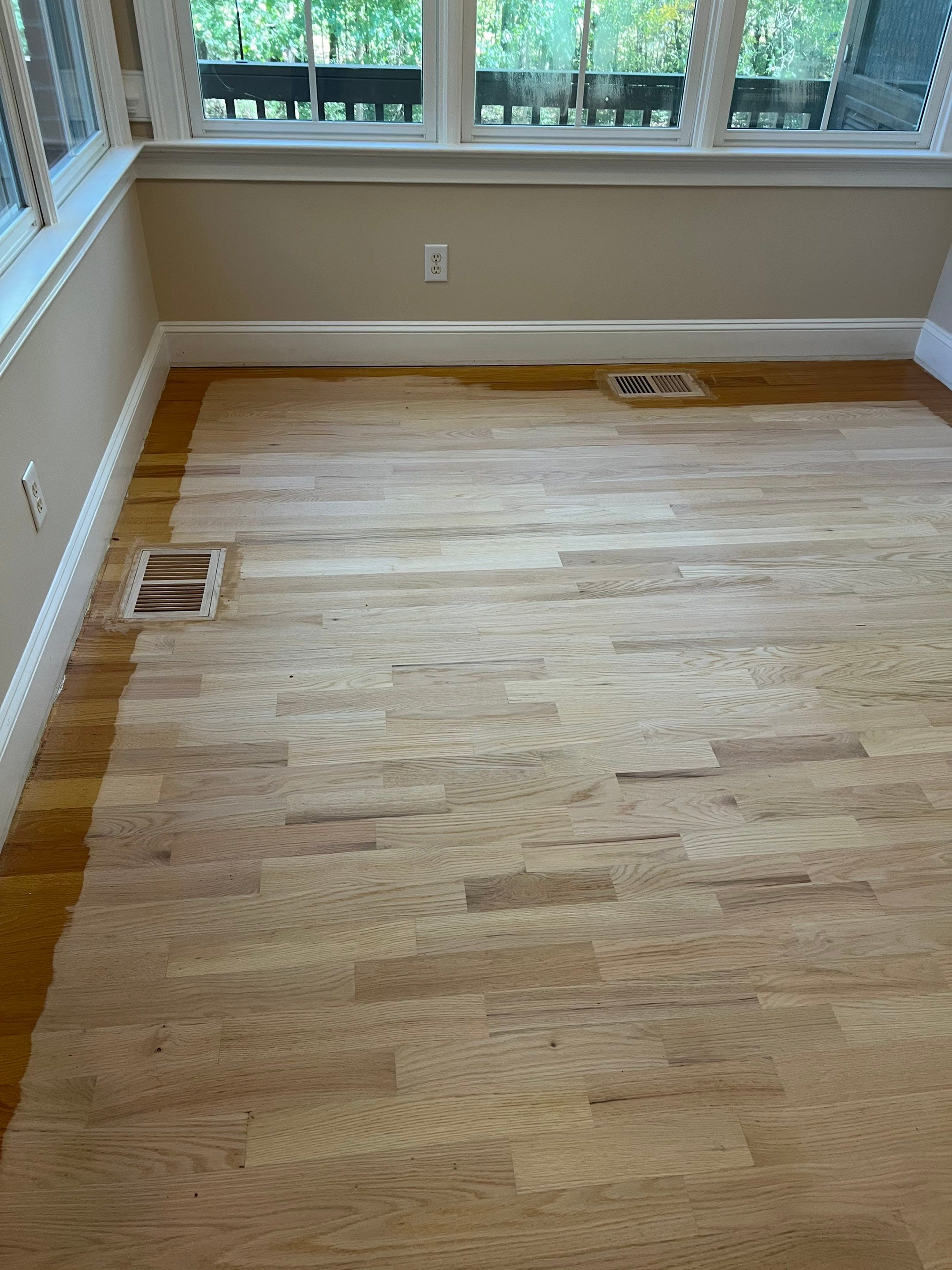 A beautiful refinishing project in The Oaks, Chapel Hill by Accent Custom Floors