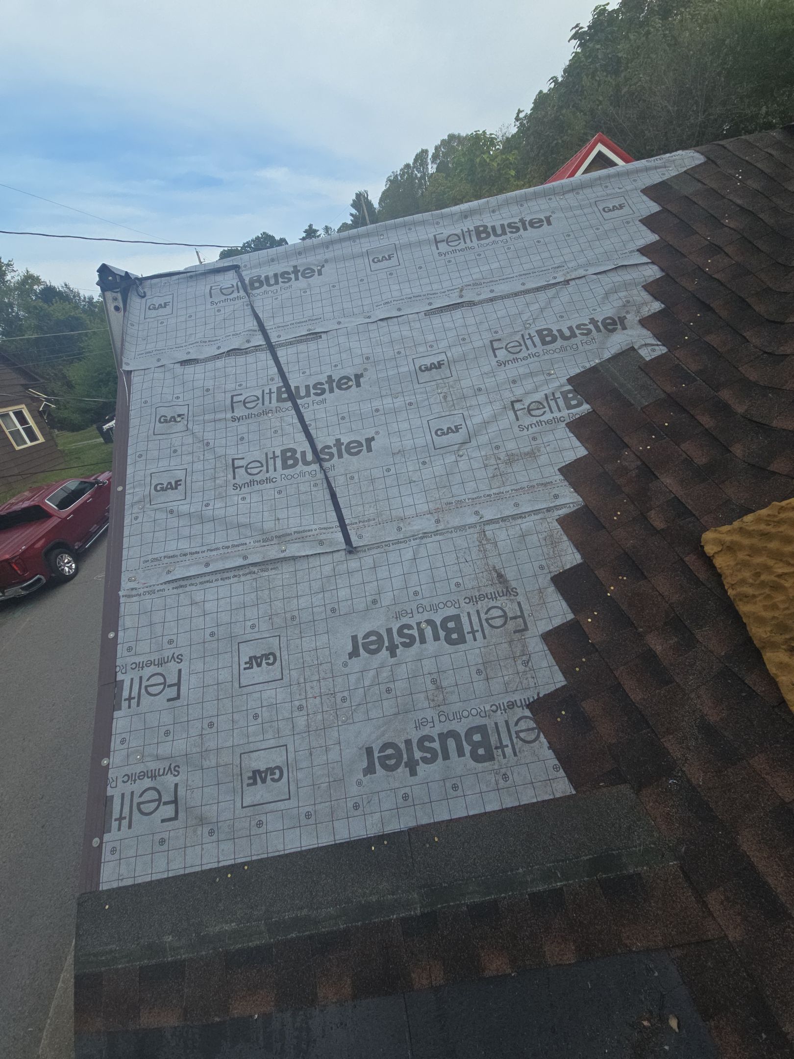 Residential Roofing Installation using GAF TImberline HDZ Hickory by Rainstoppers Roofing