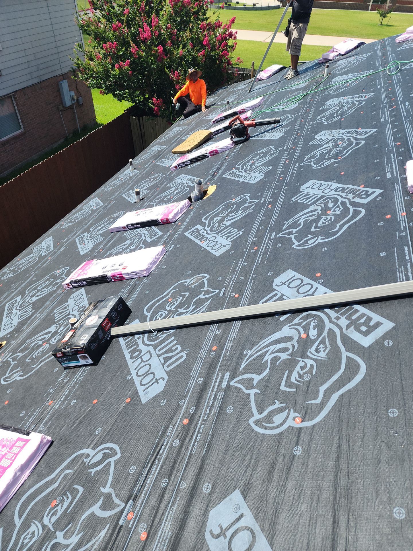 Residential Roof Installation using Owen's Corning Duration (Lifetime) Shingles by Roof Repair Company