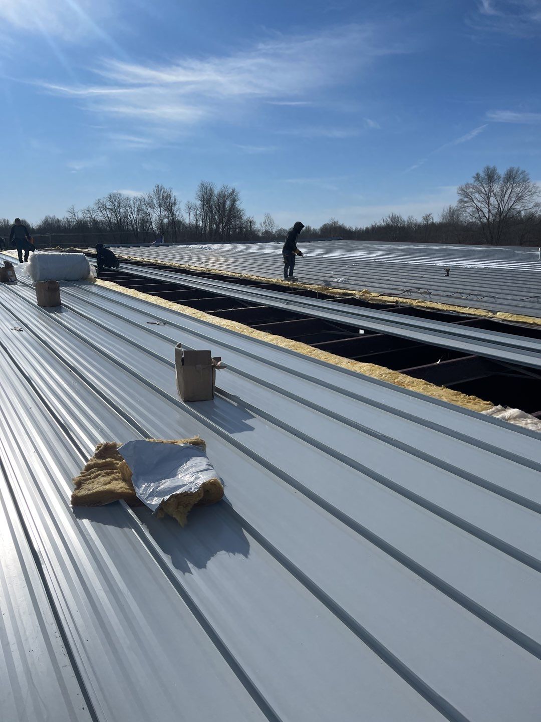 Commercial Roofing Installation using 24 Guage Double Lock Standing Seam by Legacy Roofing & Solar