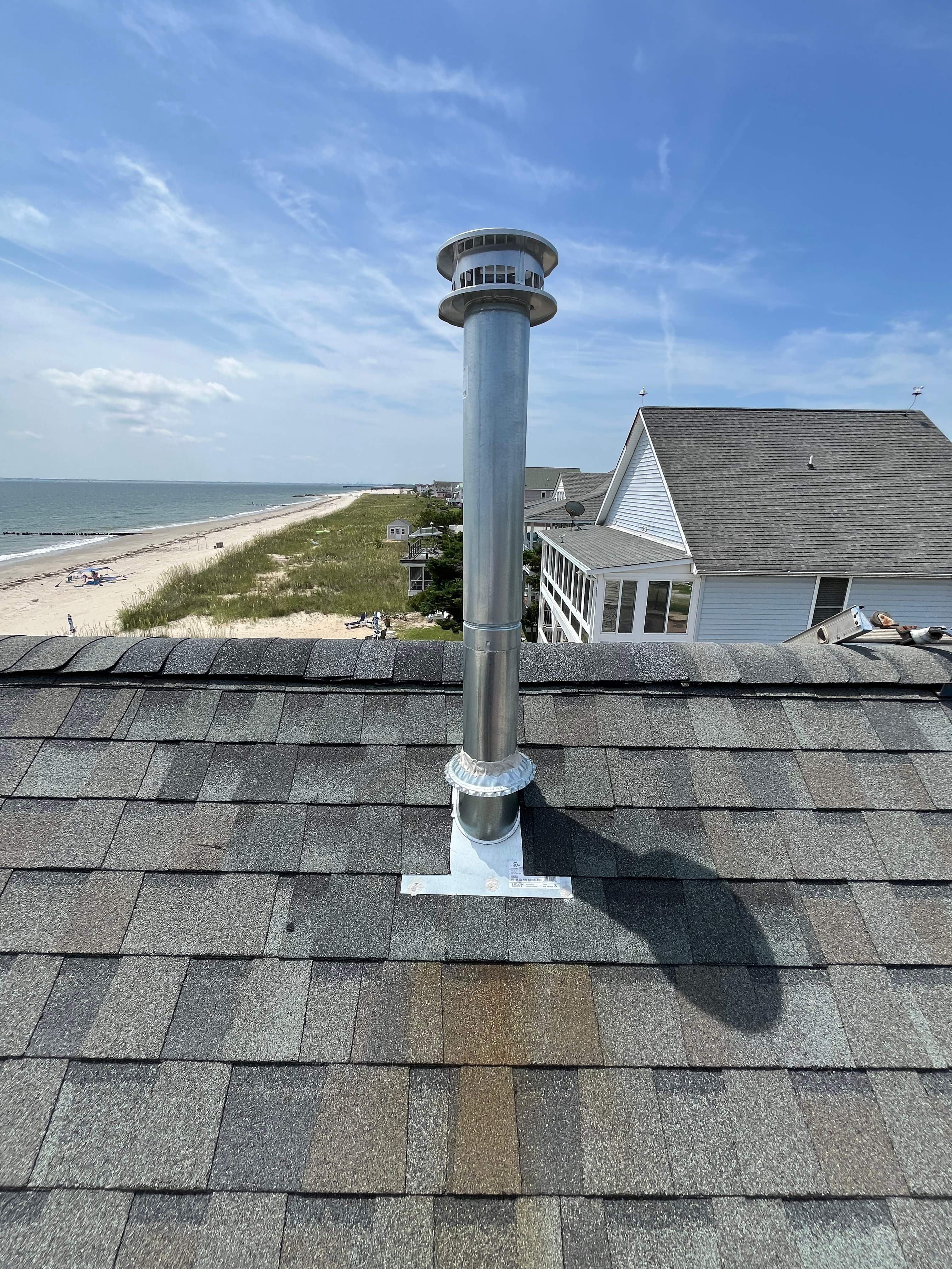 Furnace Exhaust B-Vent in Hampton by Premier Chimney and Roofing